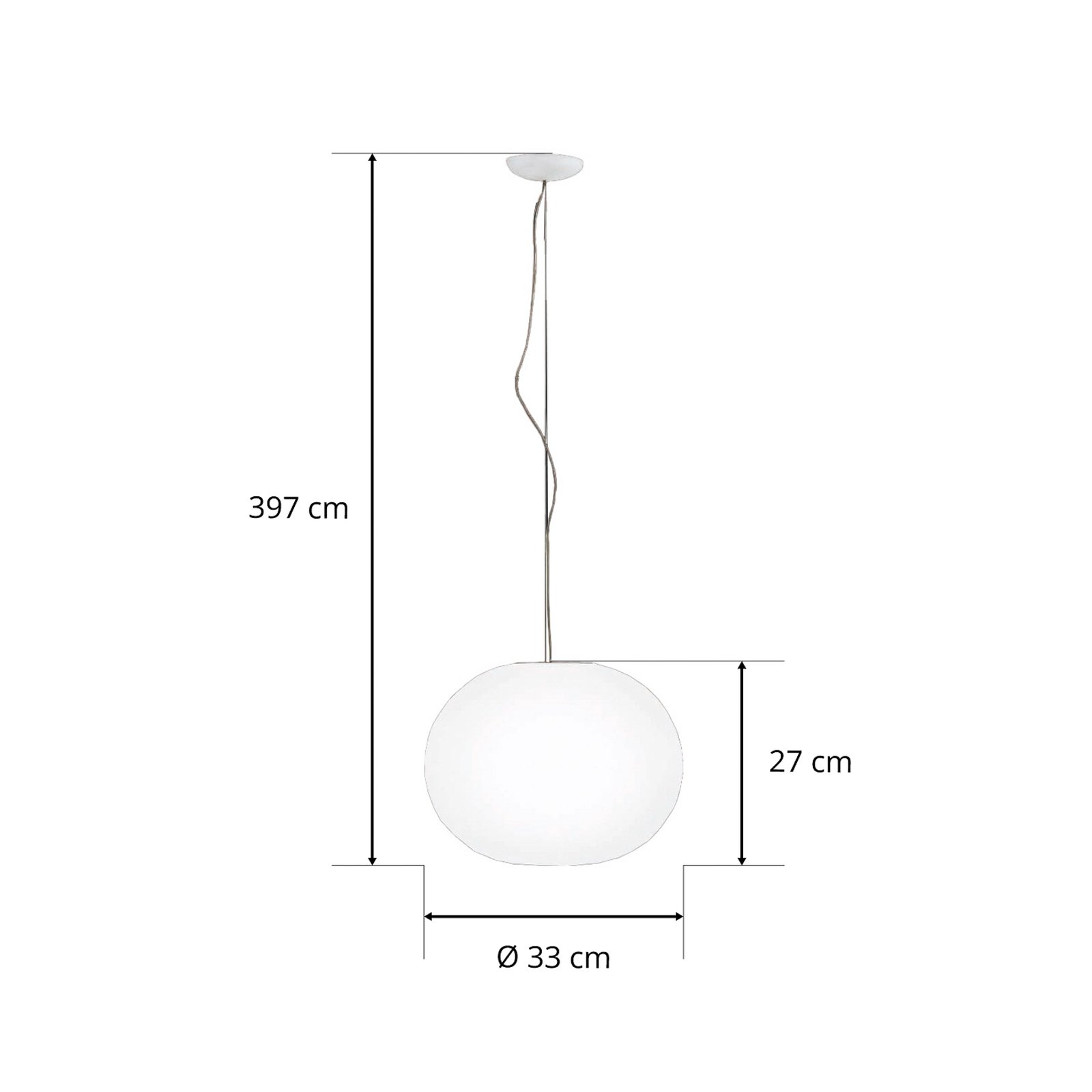 Glo-Ball S1 Pendelleuchte White - Flos