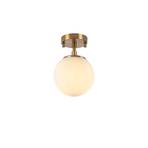 Atmaca 10220 ceiling lamp, gold-coloured antique, opal glass Ø 15 cm