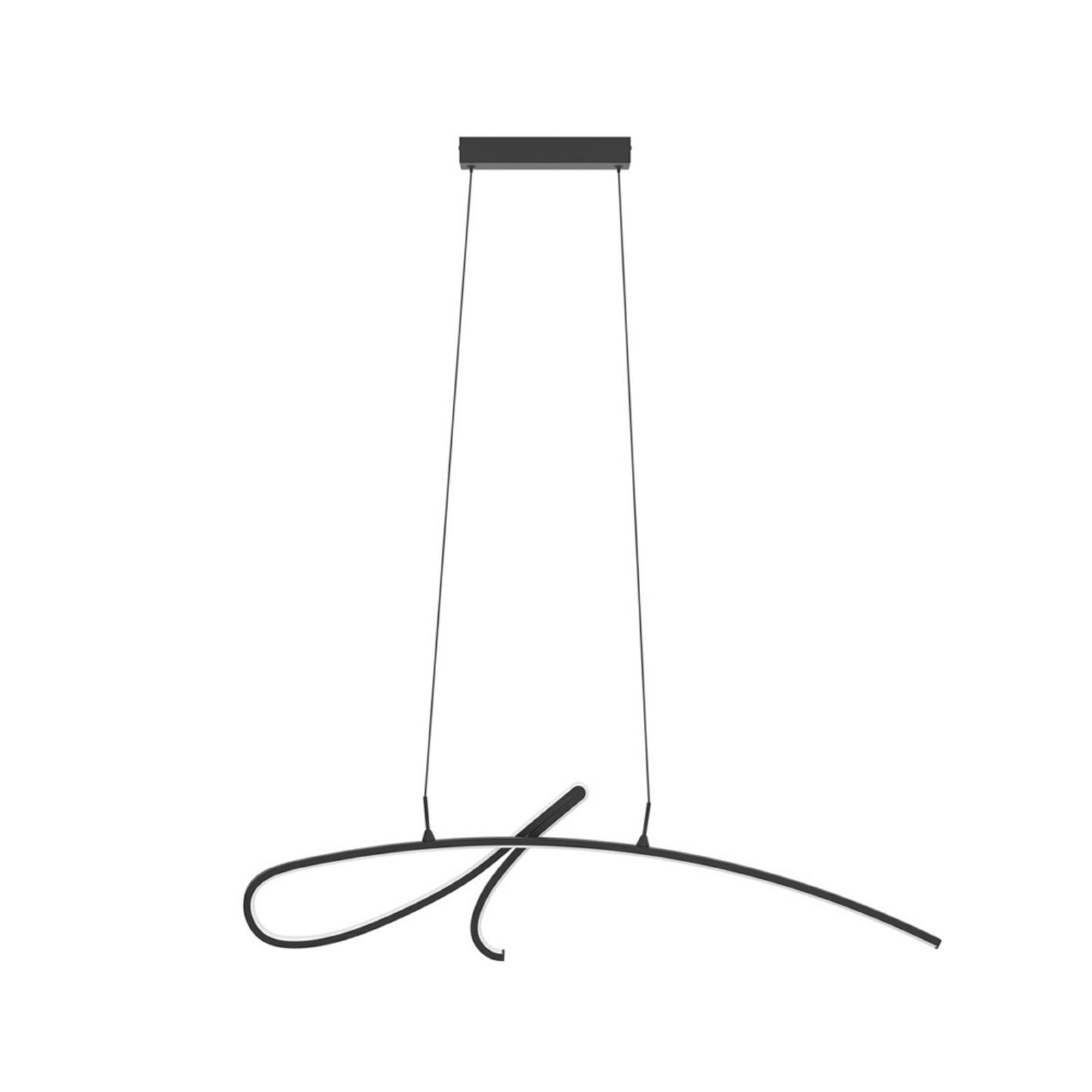 Suspension LED EGLO CARDONCITO, noire, longueur 96 cm, CCT