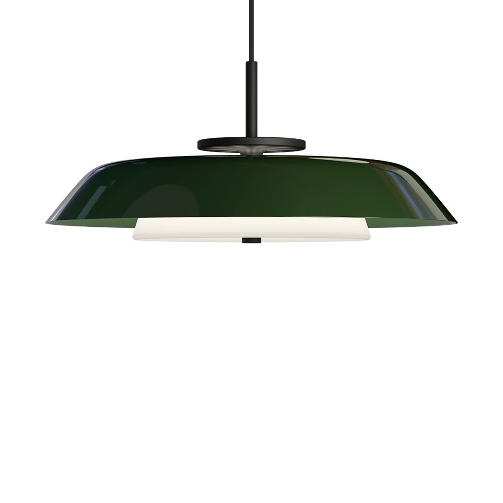 Horisont Závěsná Lampa Ø43 Matt Black/Shiny Forest Green - Belid