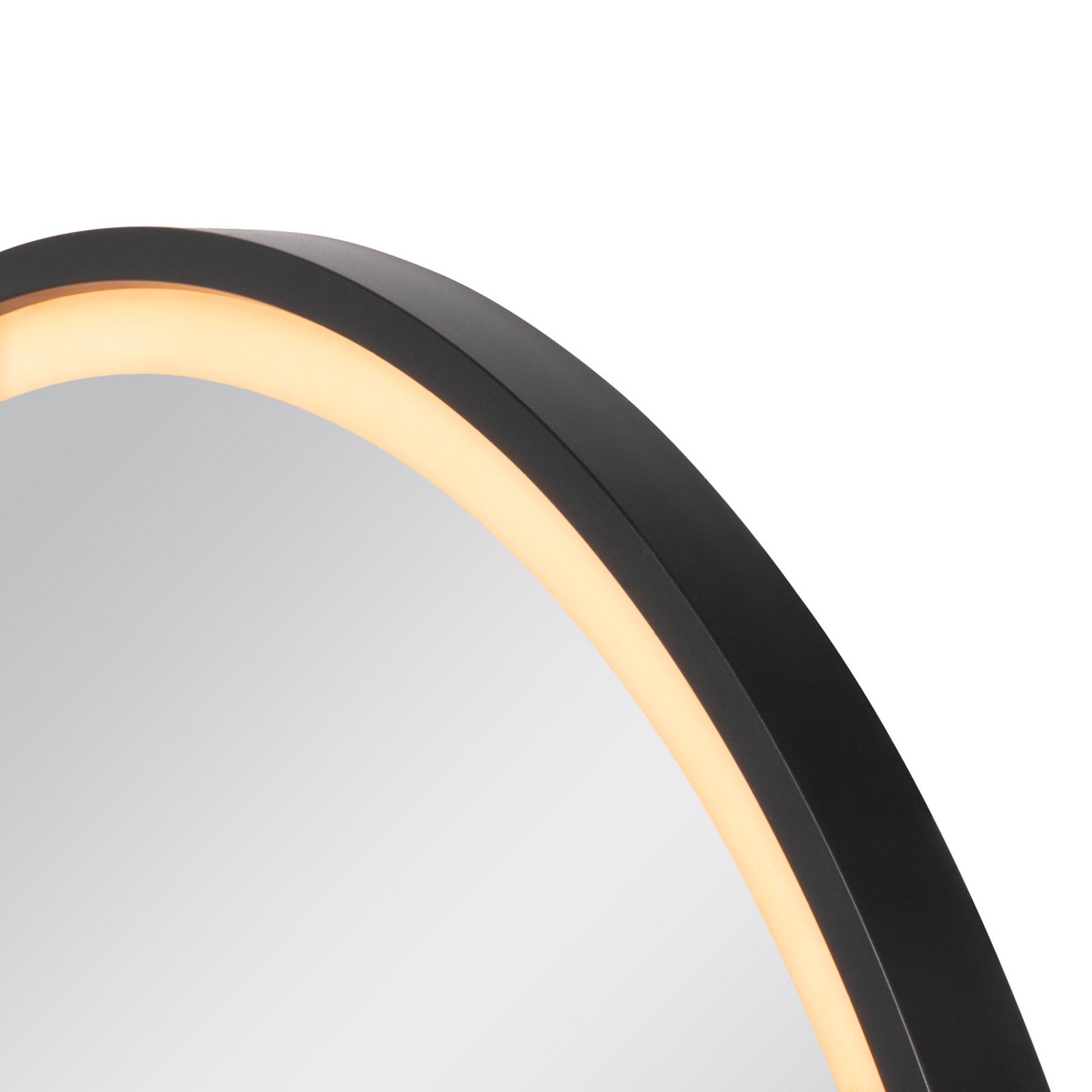 SLV Trukko Specchio da parete a LED IP44 CCT nero Ø 61 cm