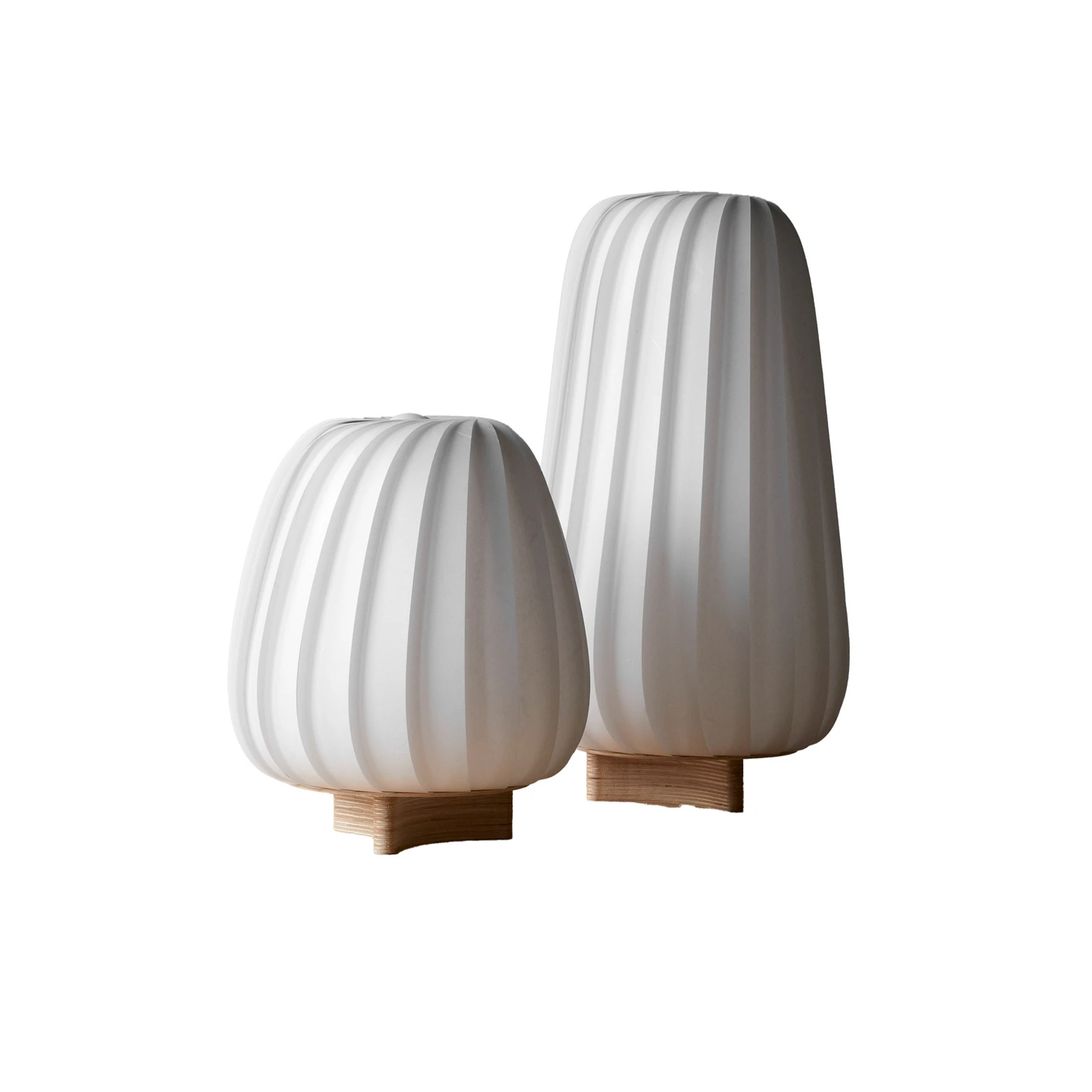 Lampe à poser Tom Rossau ST906, blanche, 31 cm de hauteur, en papier, culot E27