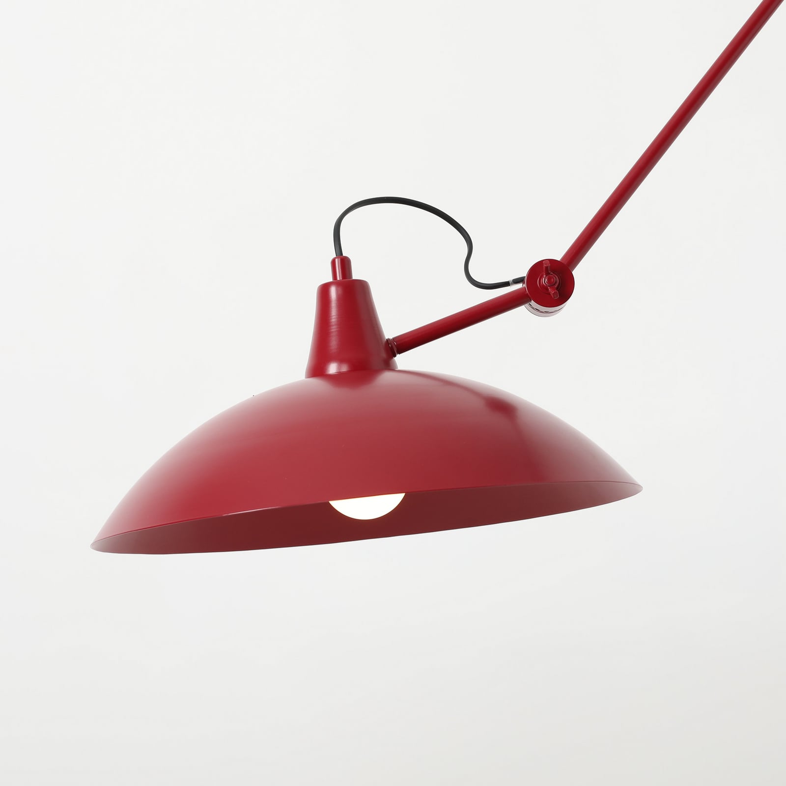 Viseća lampa Melos, crvena, Ø 36 cm, metalna - Aldex