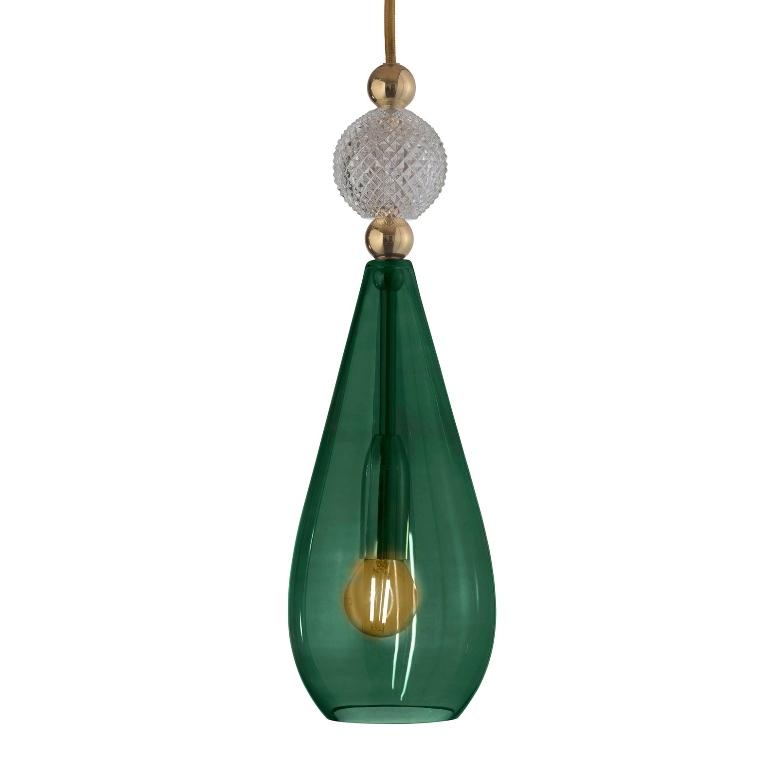 EBB & FLOW Smykke M/L gold crystal check ball