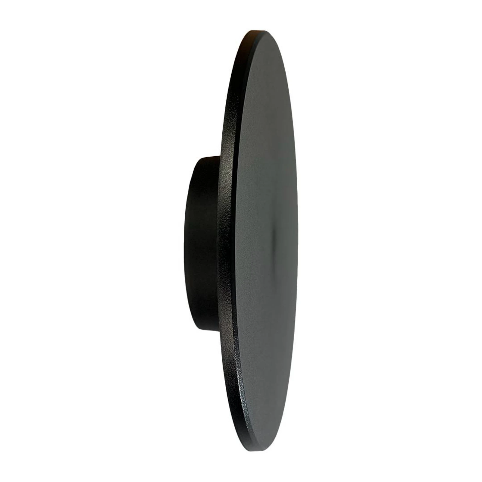 Applique murale LED Disk, Ø 25 cm, noir, plastique, IP65, CCT