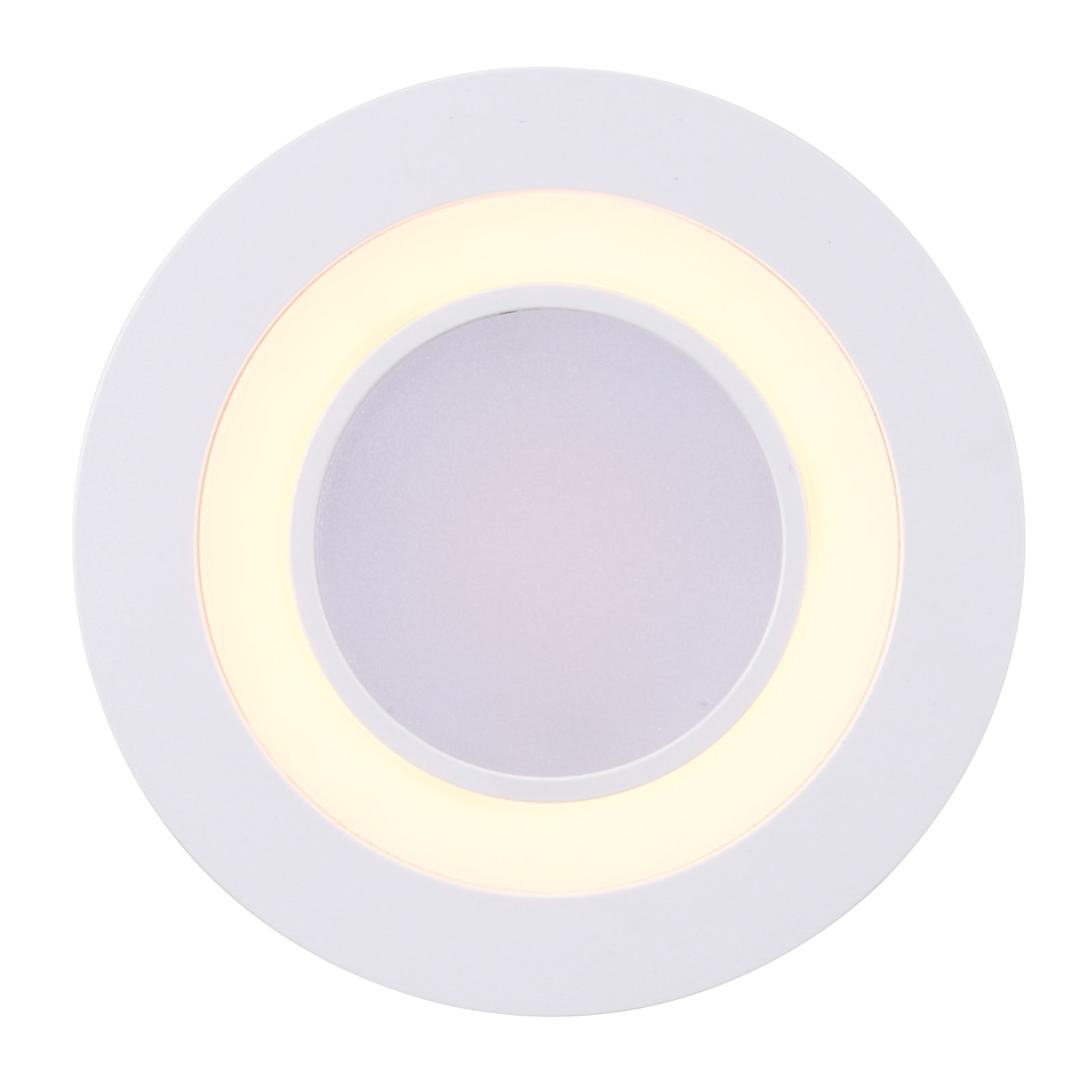 Stropné zapustené LED Clyde, teplé biele, Ø 8 cm