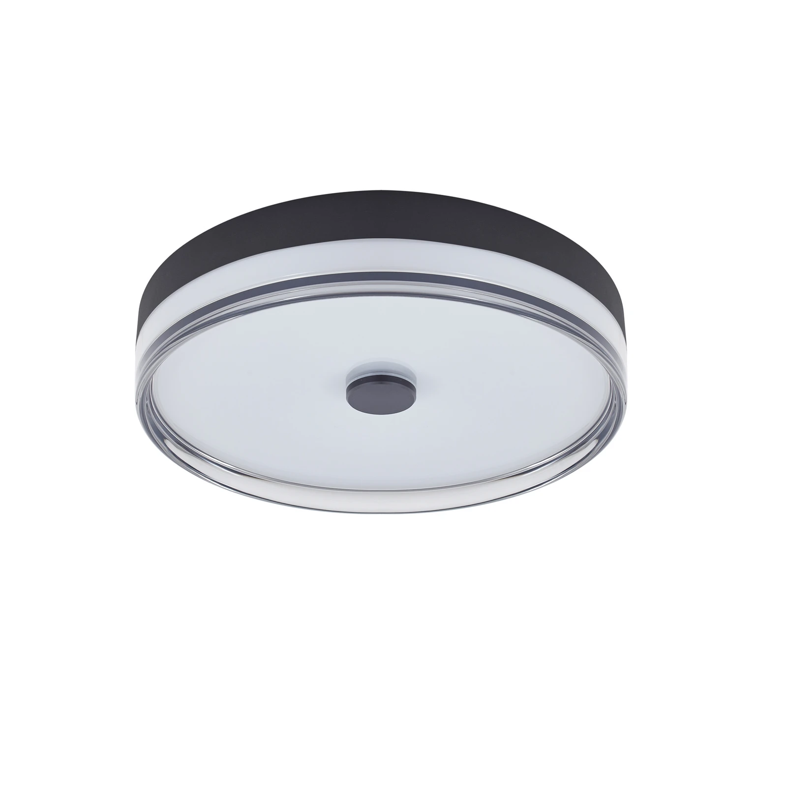 Lindby LED stropna svjetiljka Aldorin, 40 cm, crna, plastika