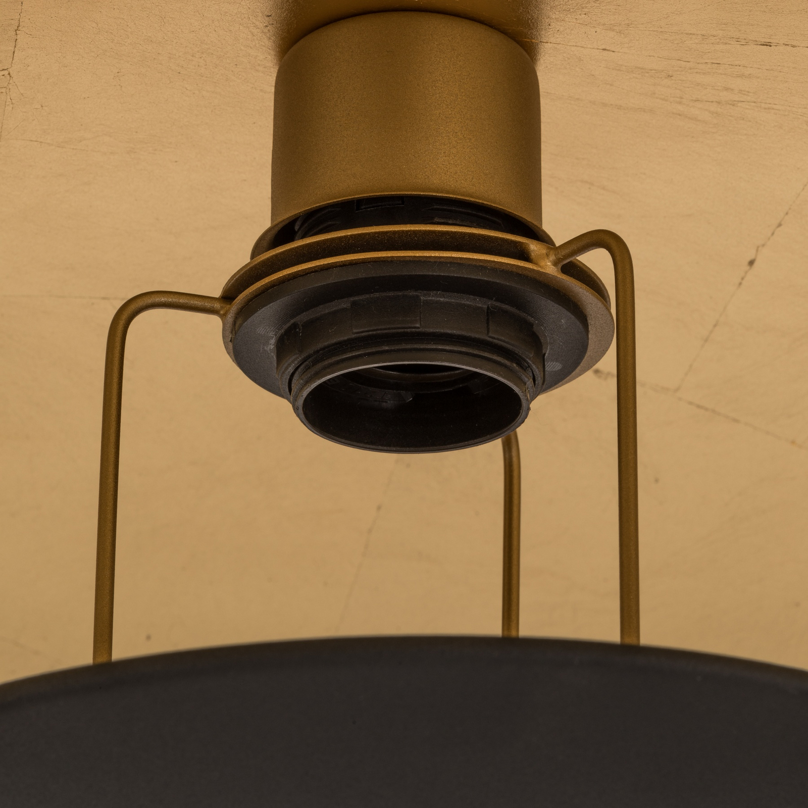 Lindby pendant light Emilienne, black, gold-coloured, Ø 60 cm