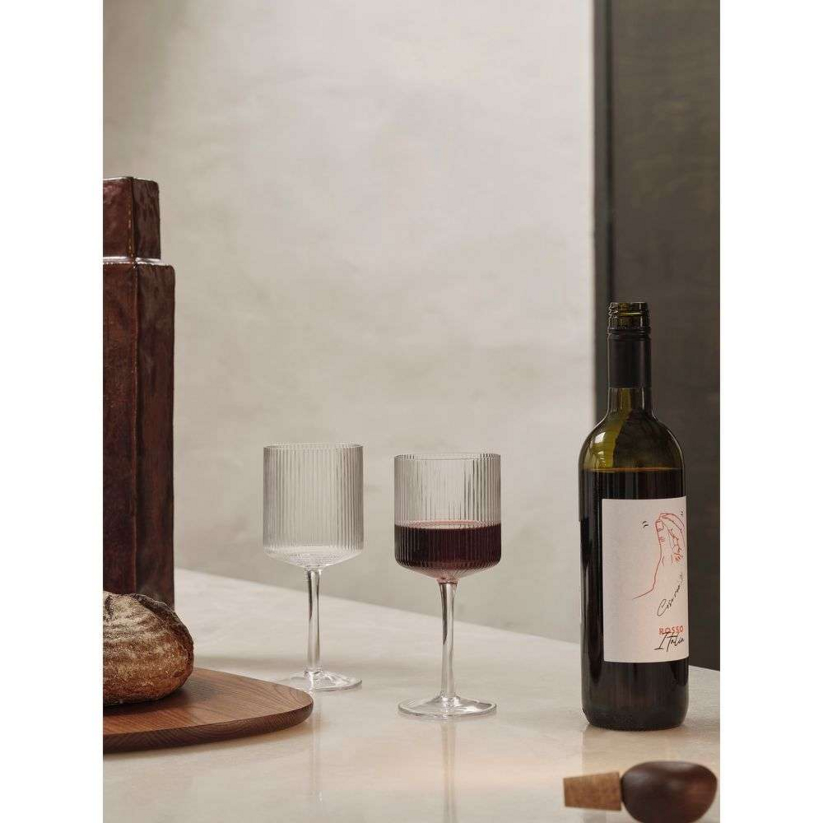 Ripple Piros Wine Glasses Set of 2 Clear - ferm LIVING