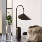 ferm LIVING Arum galda lampa, melna, marmors, tērauds, 50 cm