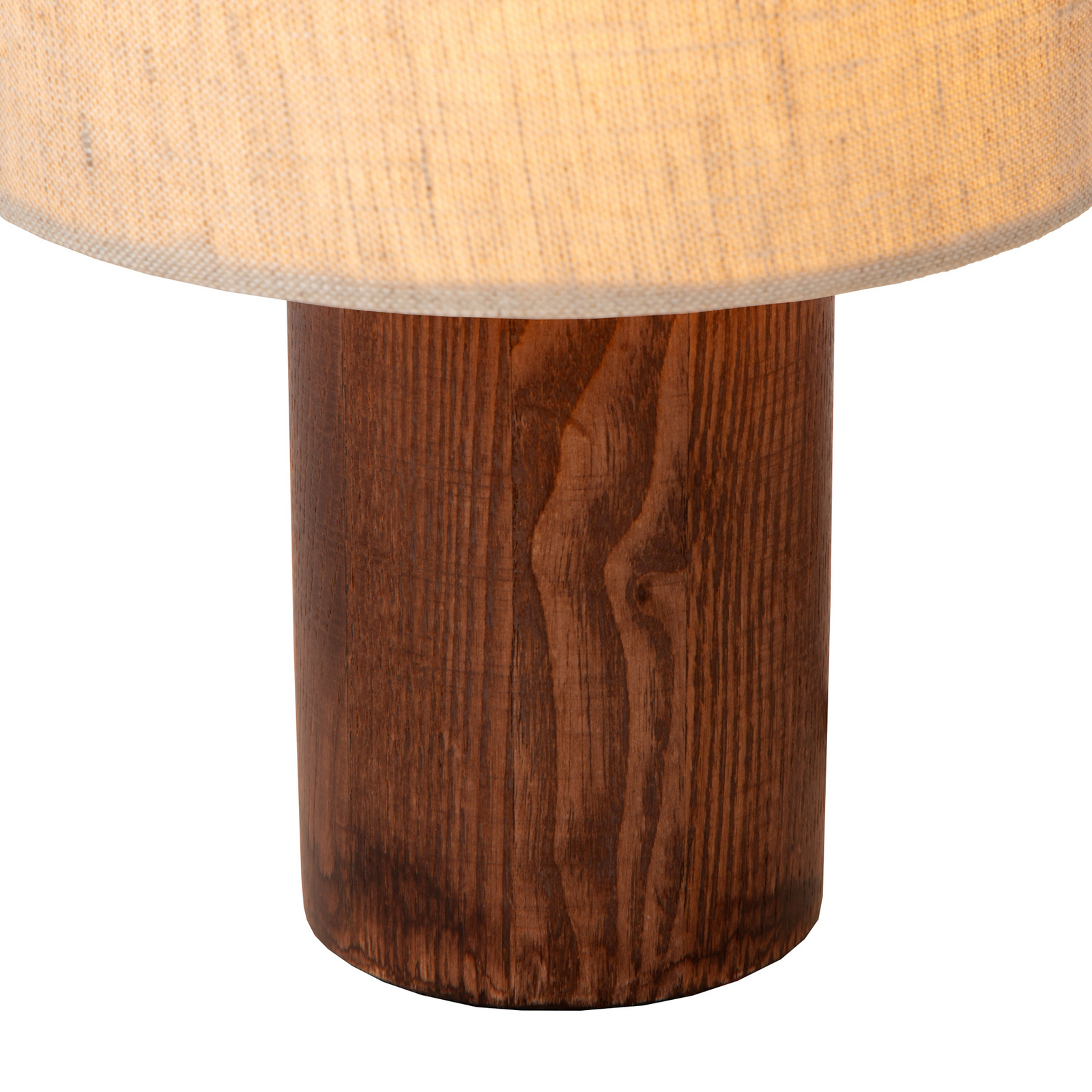 tafellamp Tachina, hoogte 20 cm, bruin/naturel, hout/stof