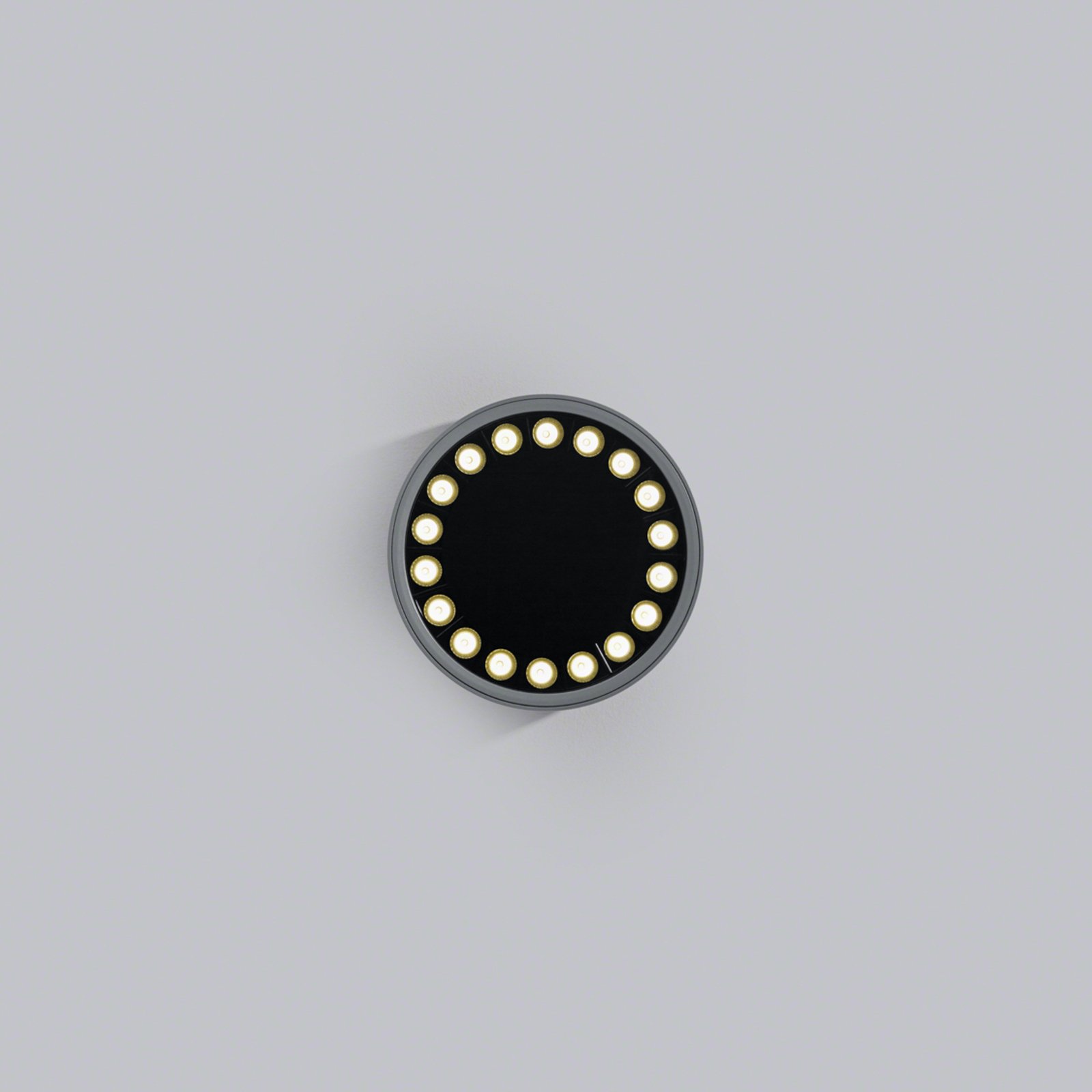 Helestra Say LED-Außendeckenlampe graphit Ø18,5cm