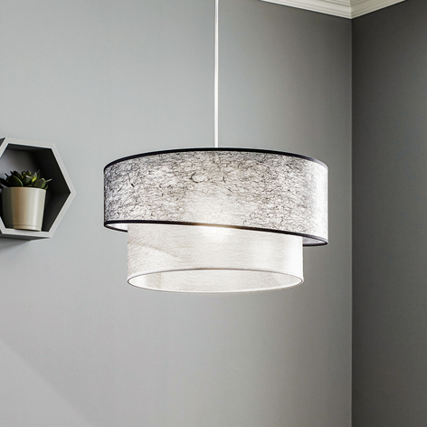 Hängeleuchte Shine, grafit/silber