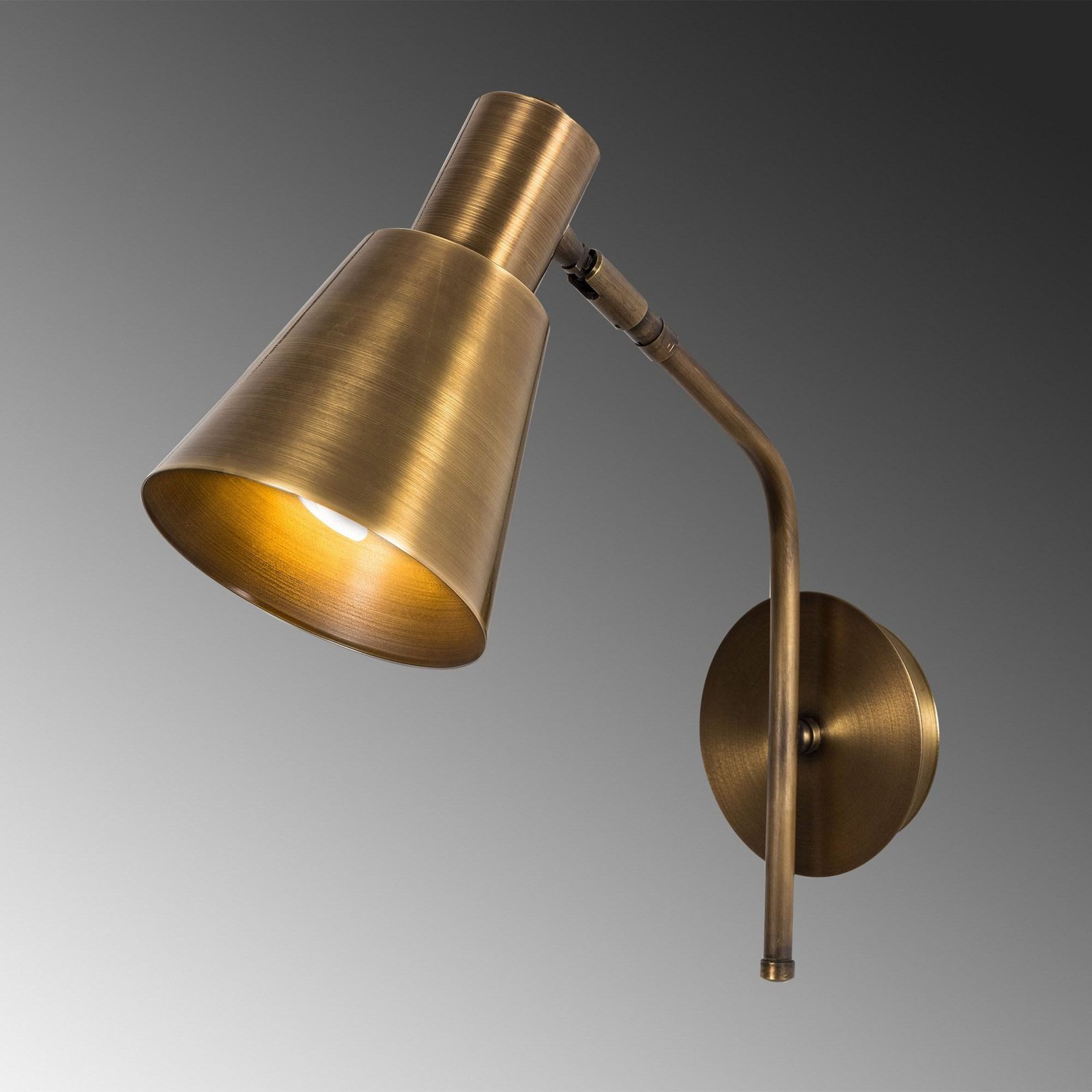 Wandlamp Sivani MR-663, goud antiek, metaal, Ø 15 cm