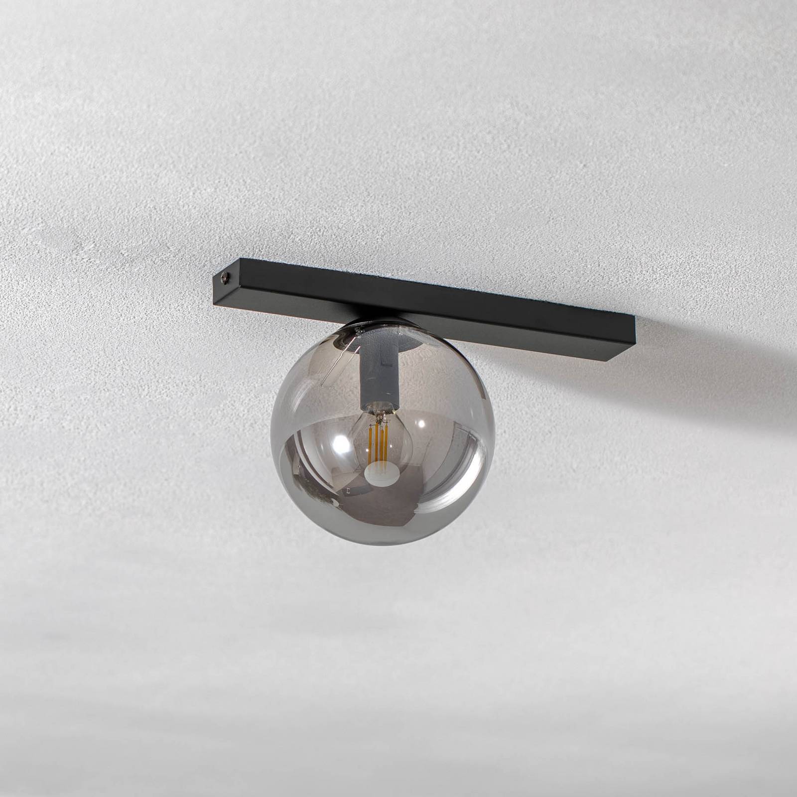 Lampa sufitowa Fit, czarna/grafitowa, 1-punktowa