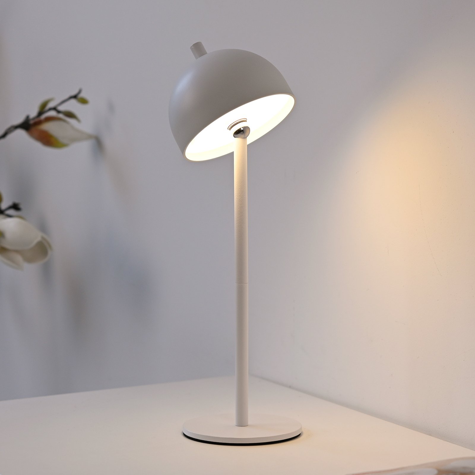 SCHÖNER WOHNEN LED-Akku-Tischlampe Bellies, weiß, IP54 SCHÖNER WOHNEN LED-Akku-Tischlampe Bellies, weiß, IP54