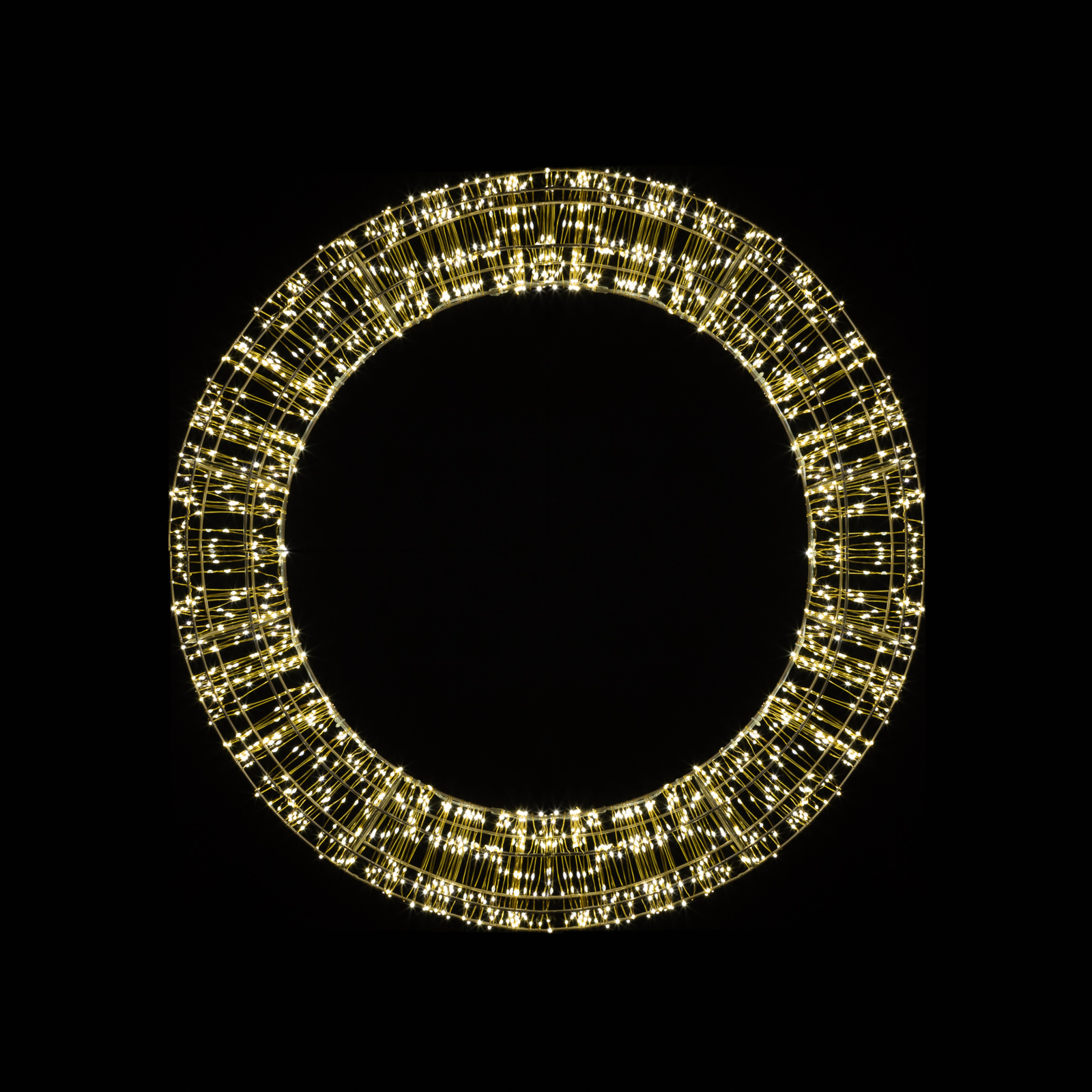 LED коледен венец, златен, 800 светодиода, Ø 50 см