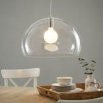 Kartell FL/Y – lampa wisząca LED, przezroczysta