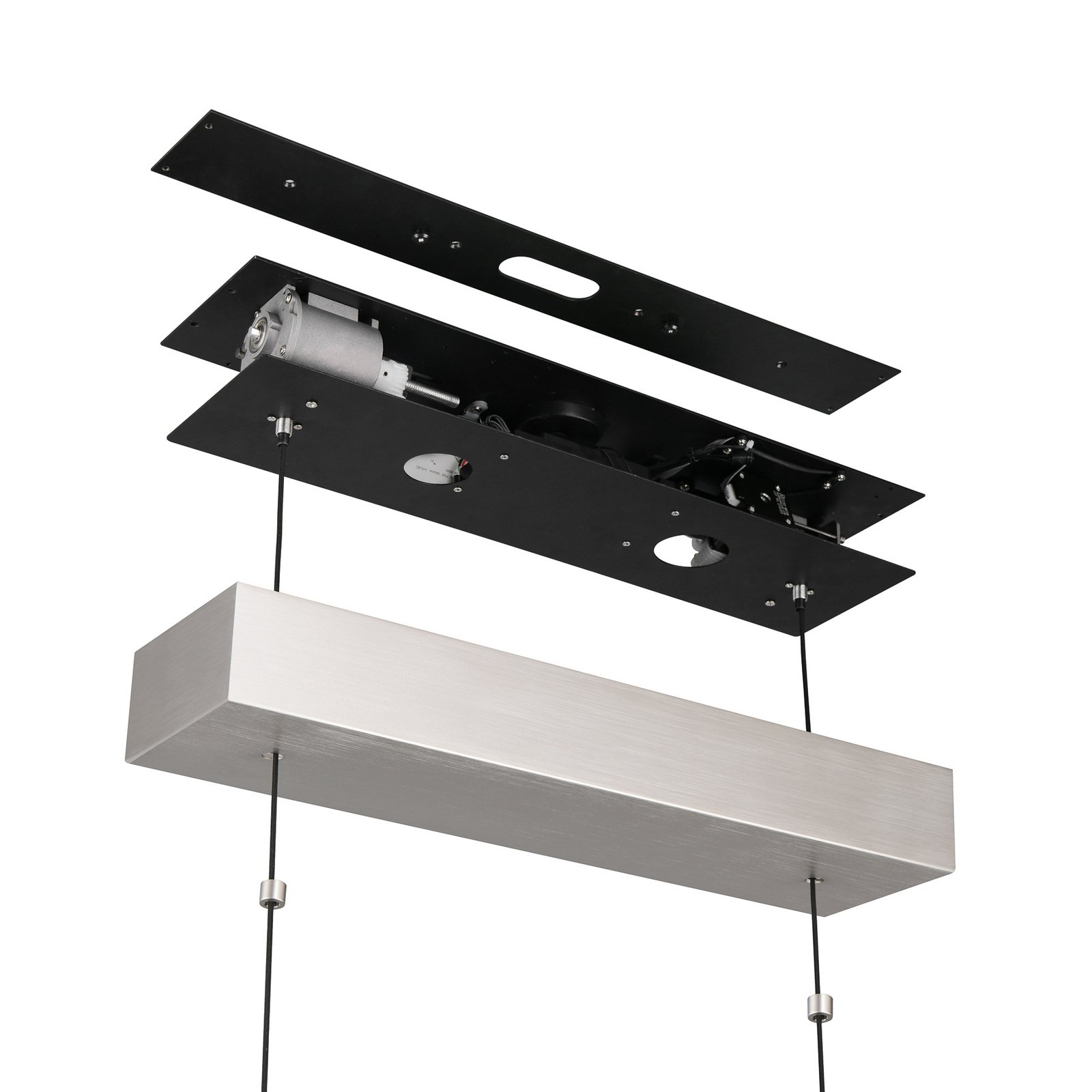 LED lógó világítás Donegal, nikkel színű, hossza 150 cm, CCT LED lógó világítás Donegal, nikkel színű, hossza 150 cm, CCT