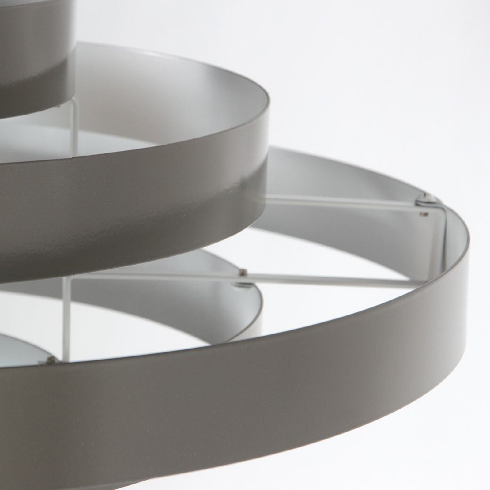 Halo Cirque pendant light, grey, metal, Ø 50 cm, E27