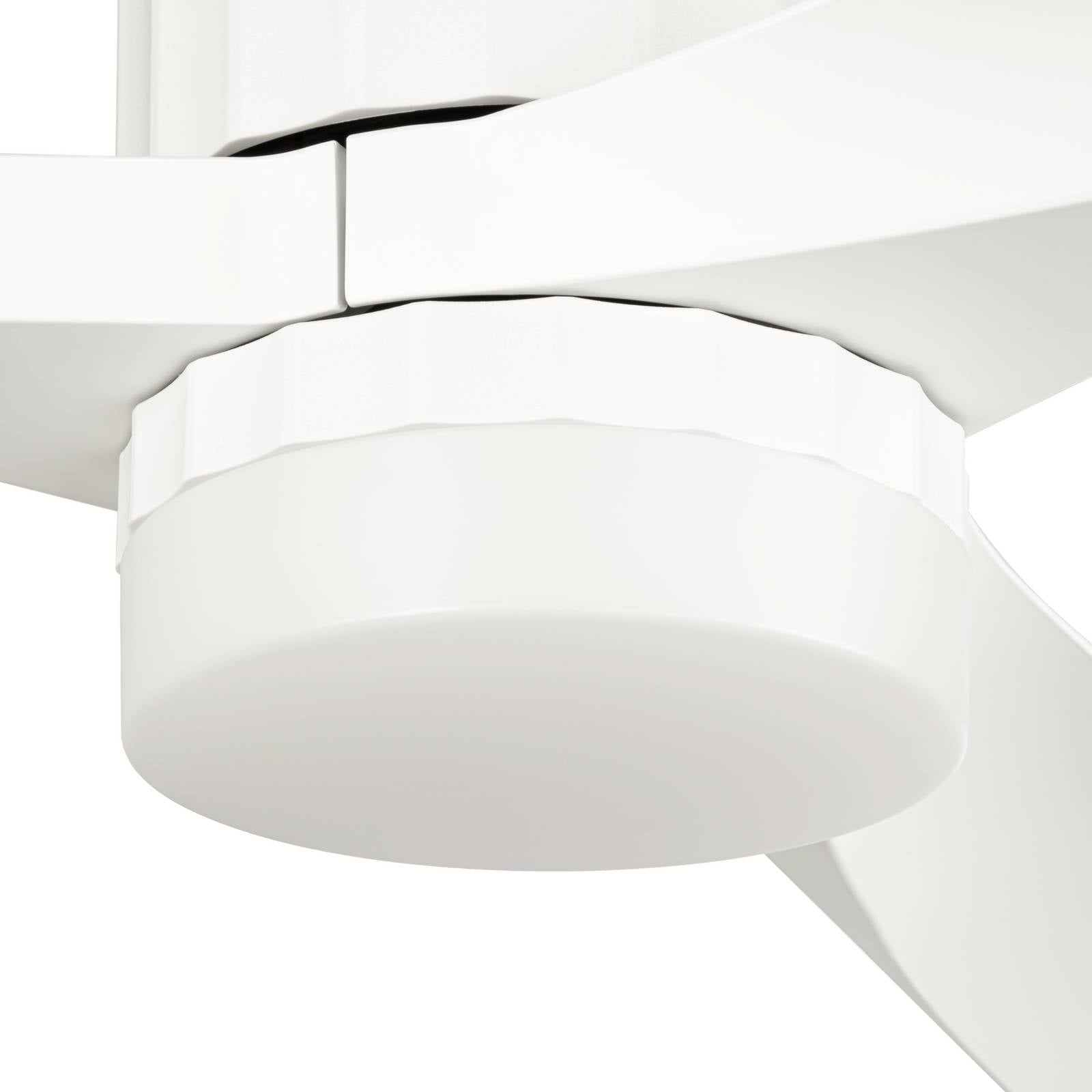 Wentylator sufitowy LED Lucande Novri, biały, Ø 132 cm, CCT