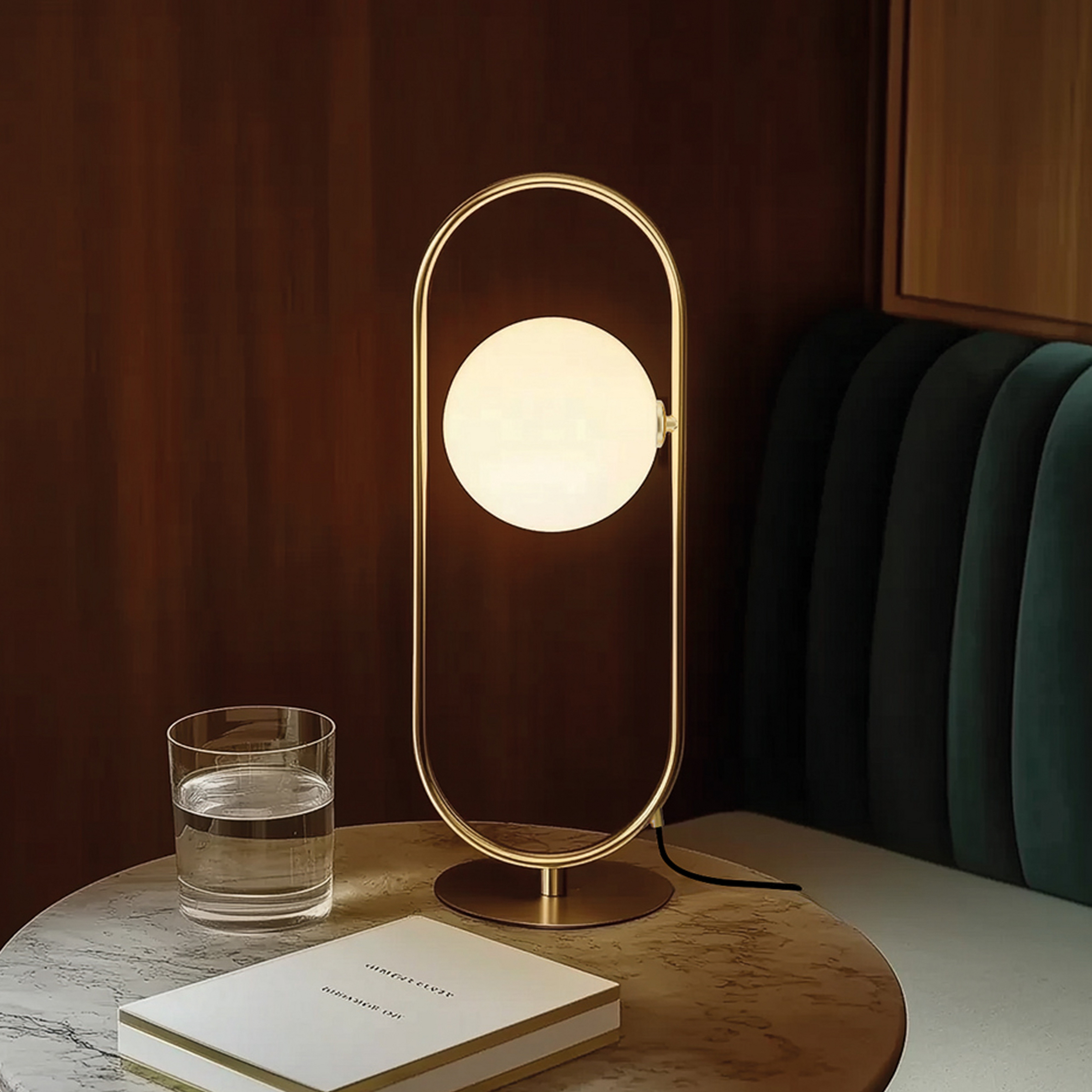 Lampe de table Abbacus, couleur or, hauteur 64 cm - Aromas del Campo