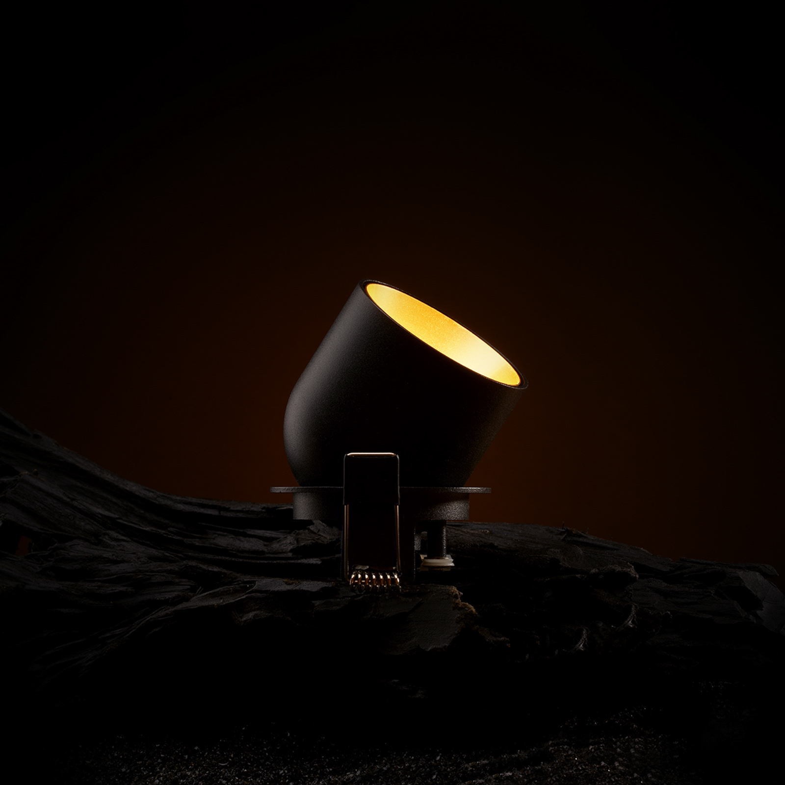 SLC Cup LED downlight zwart/goud 3.000 K