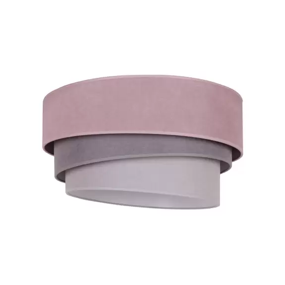 Lampenwelt Deckenlampe Pastell Trio Ø 60cm pink/grau/hellgrau