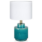 Cous Asztali Lámpa Antique Brass Blue/White - Markslöjd