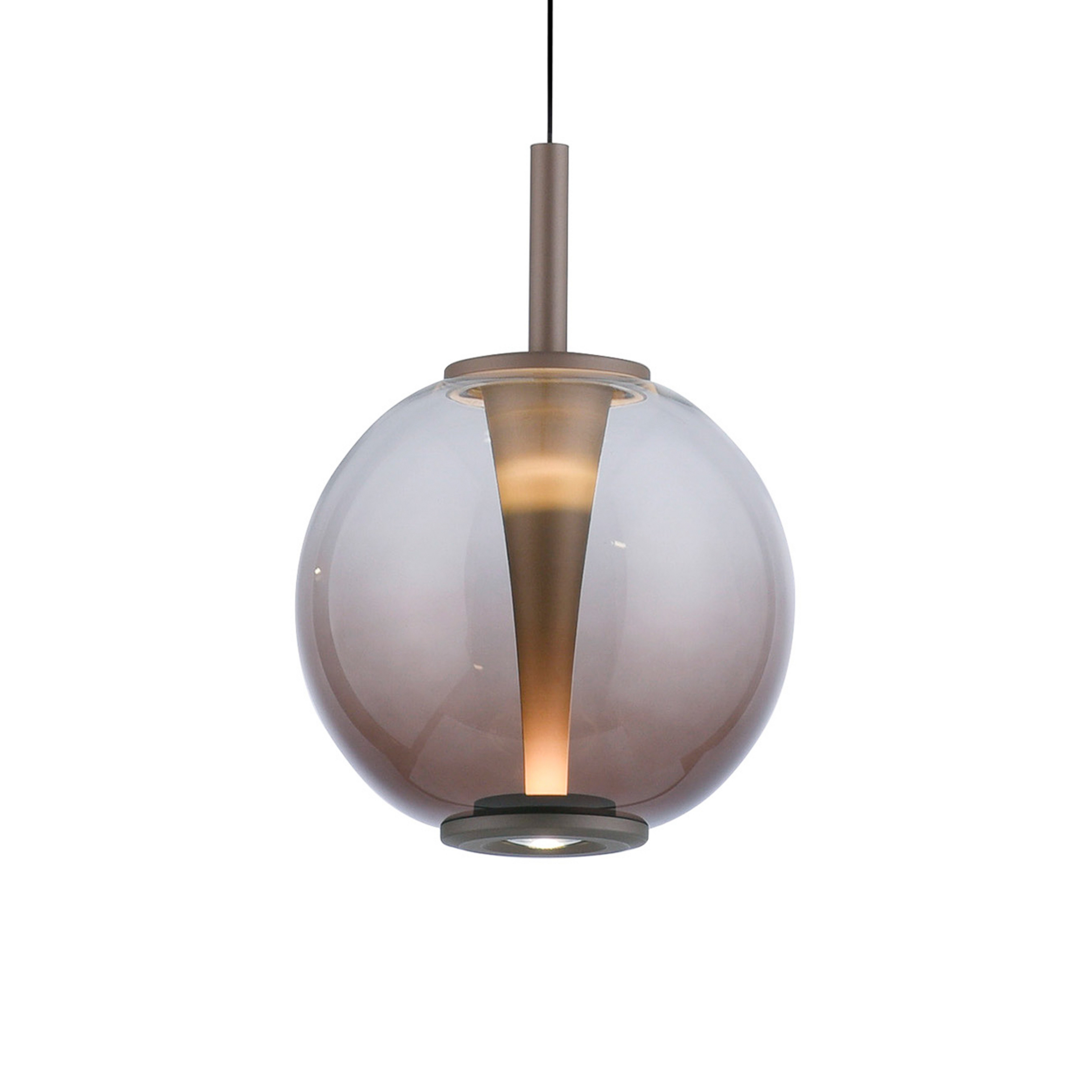 Infinity LED-Pendellampe, bronze/amber, Ø 18 cm, CCT - PURE