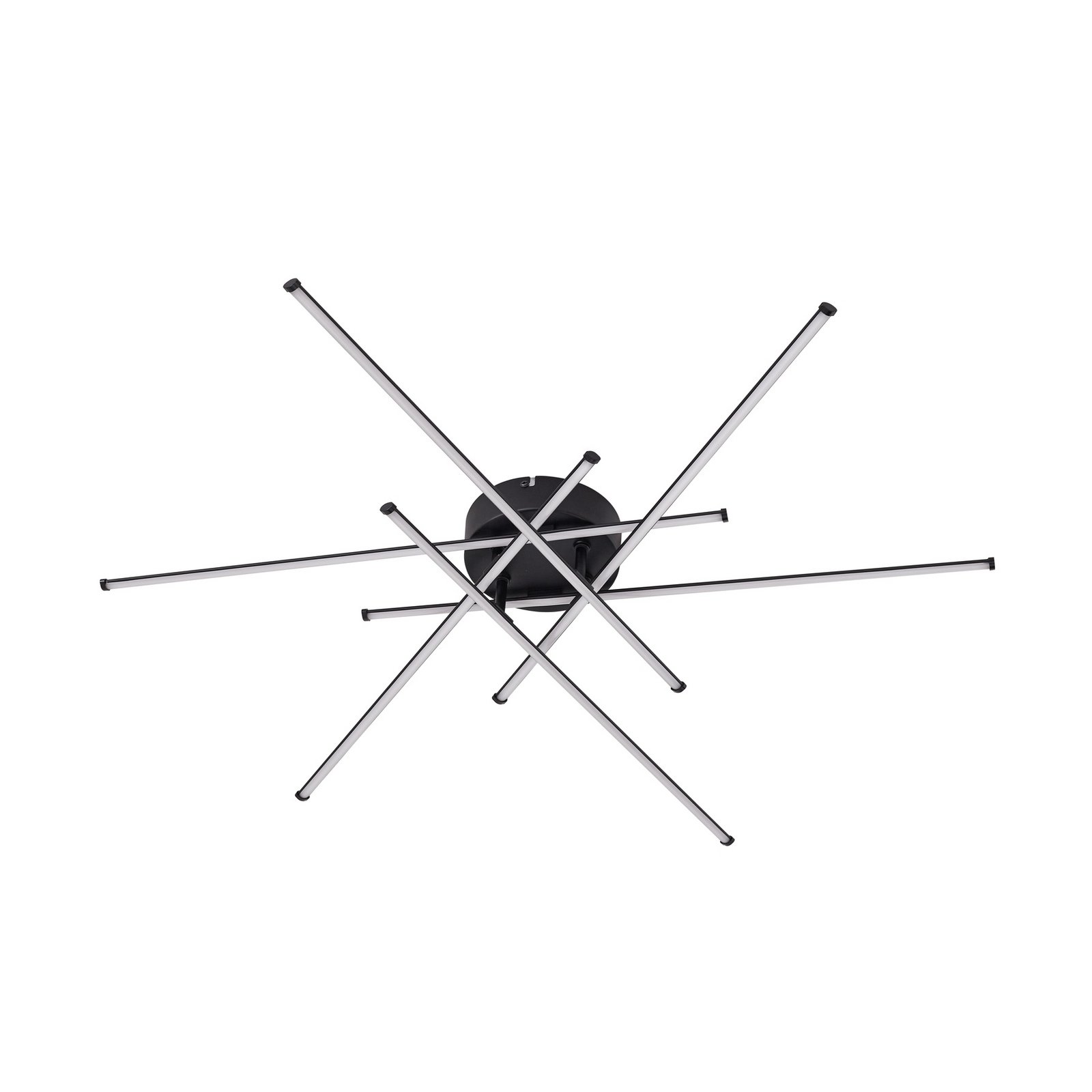 Lindby LED-Deckenleuchte Elviano, Ø 80 cm, schwarz, 3.000 K
