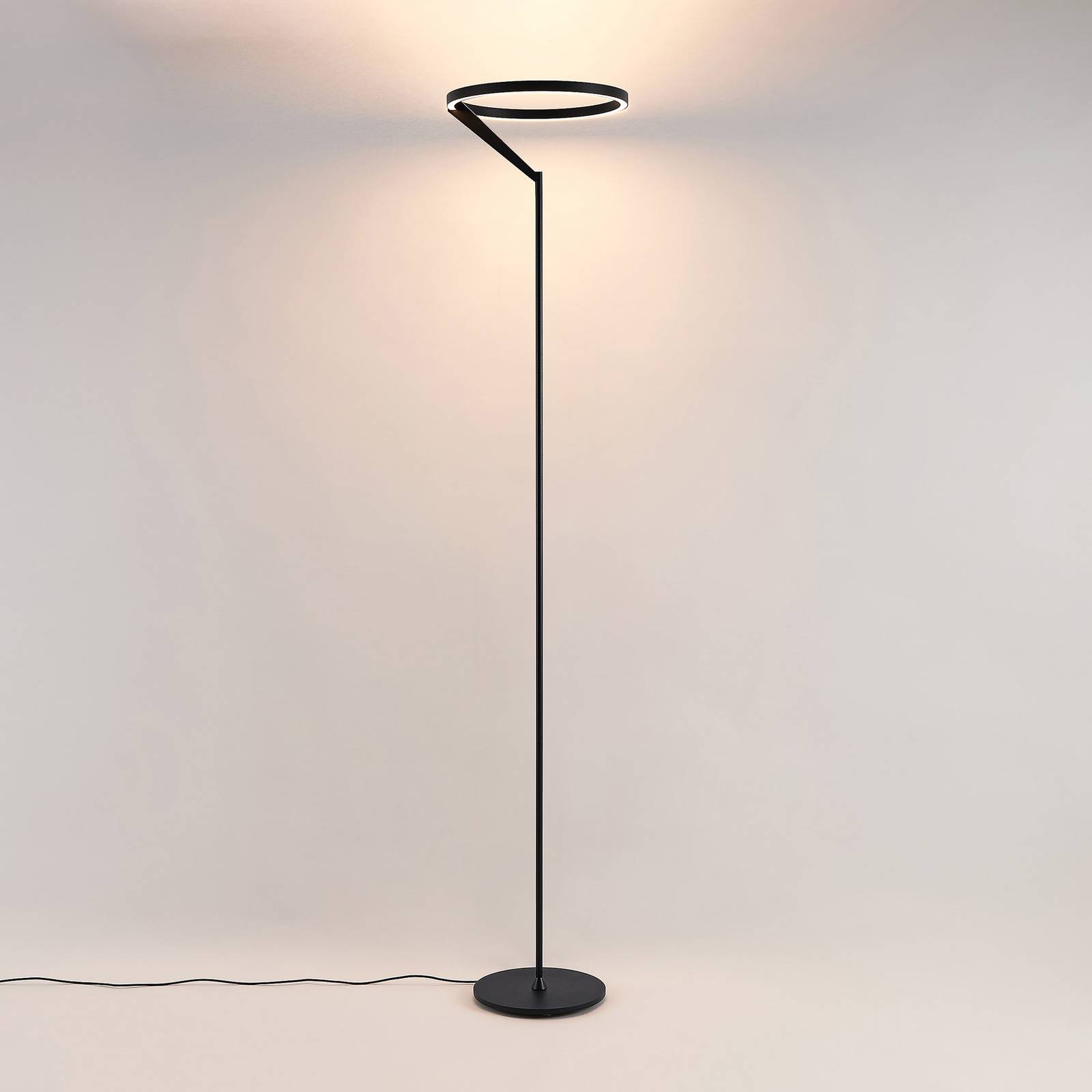 Lampa stojąca LED Molto Luce Melli F, czarny, aluminium, wysokość 168 cm