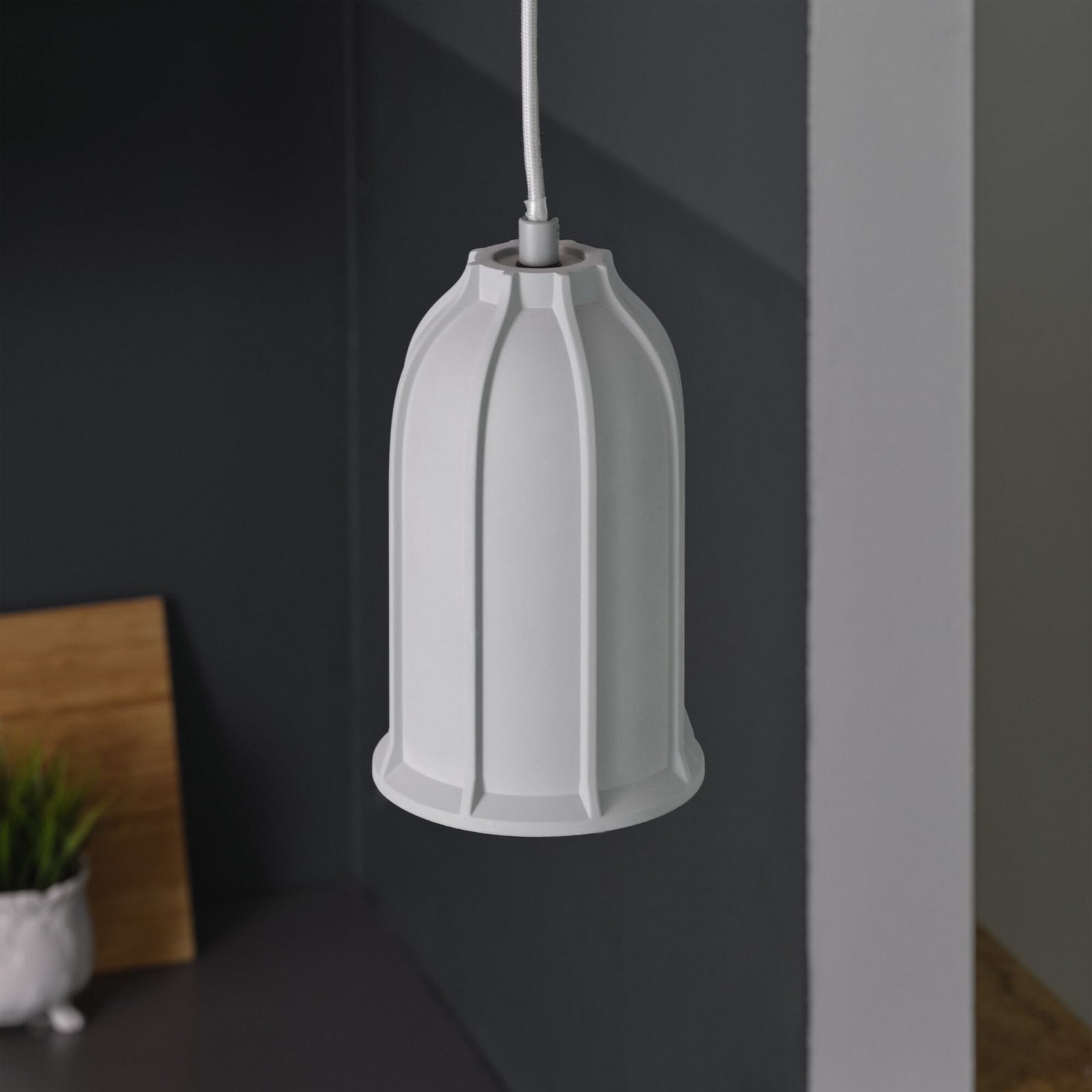 OSRAM Hängelampe CONCRETE SIM, grau, Ø 12 cm, Beton, E27