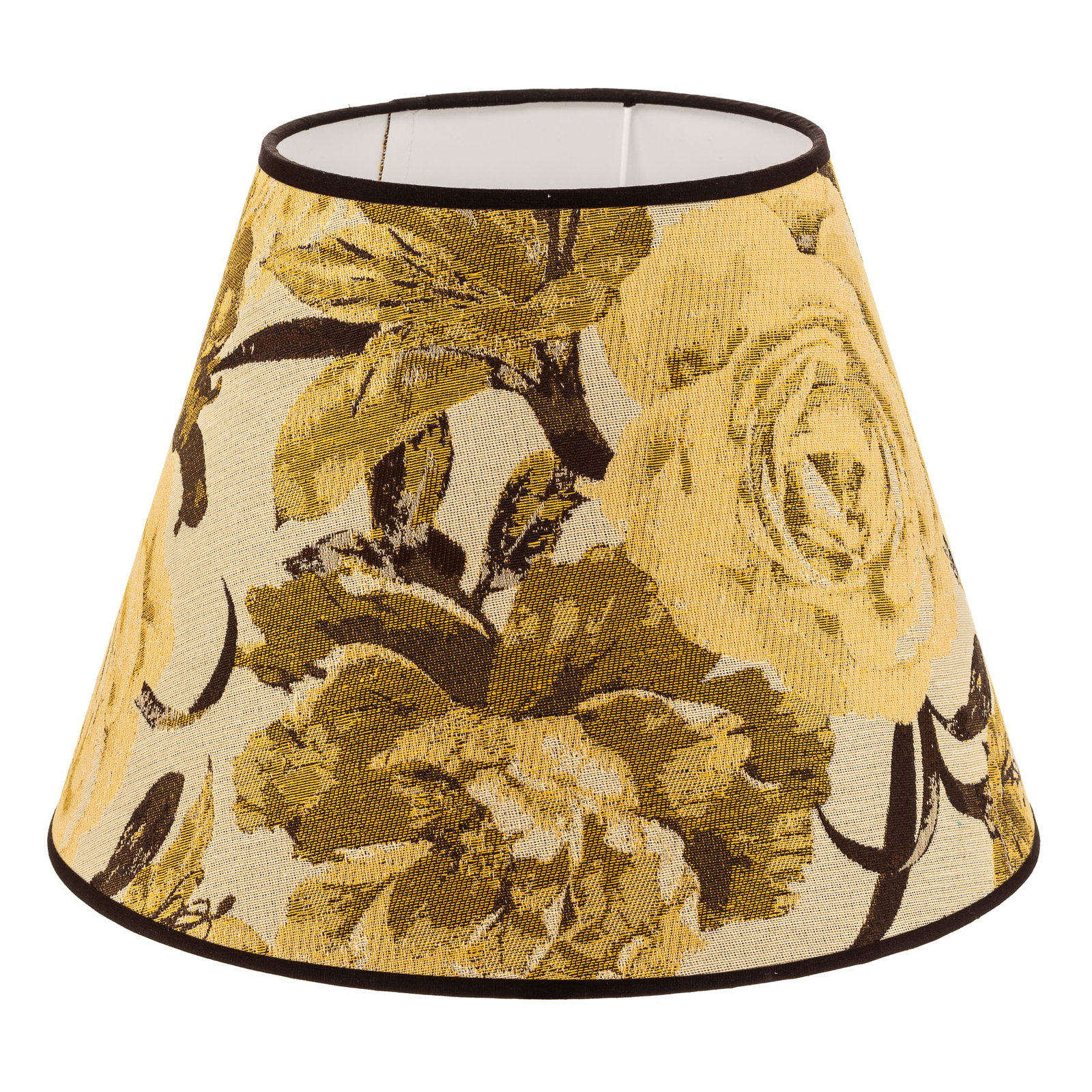 Tienidlo na lampu Sofia 26 cm, kvetinový vzor žltá