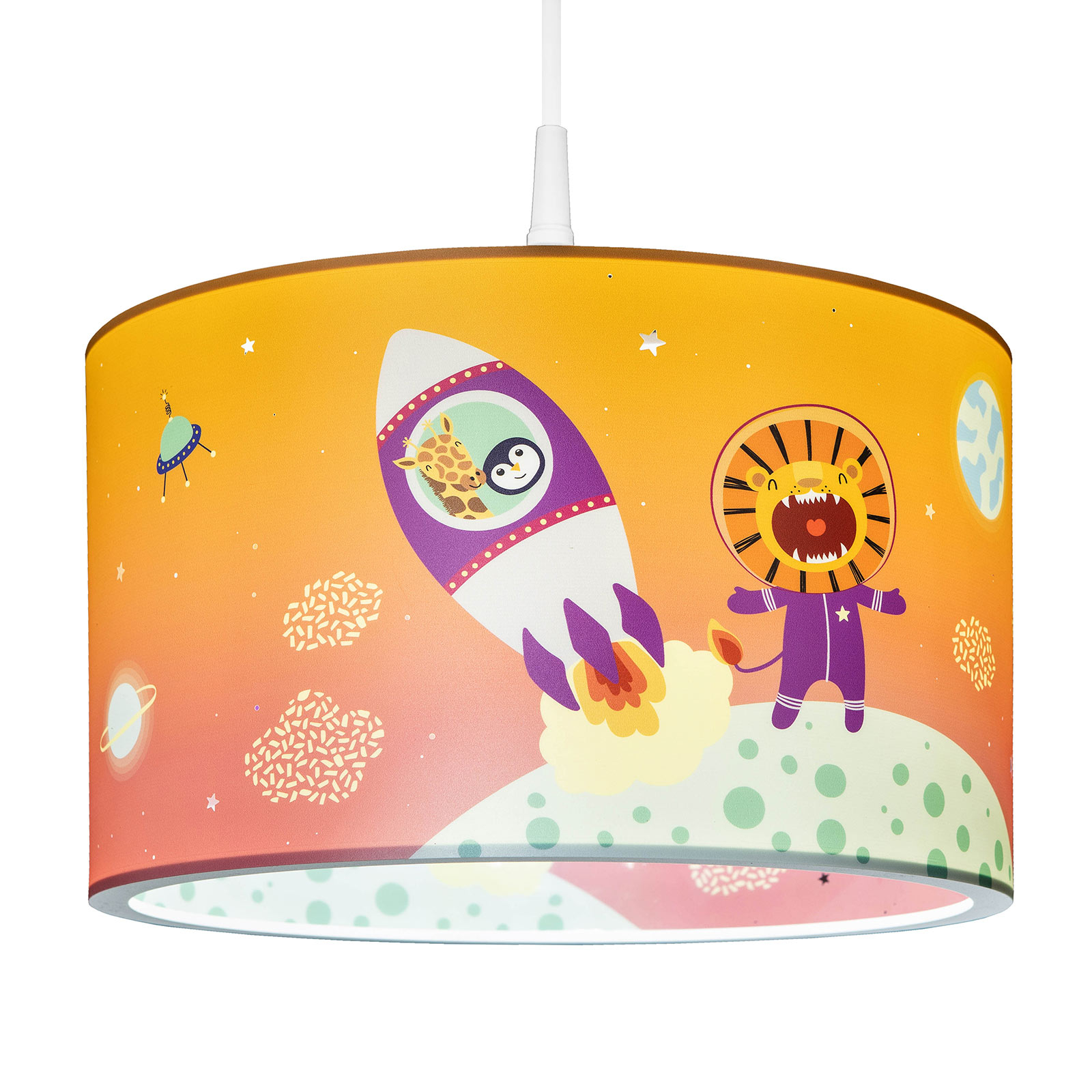 Little Astronauts Escape hanglamp, oranje