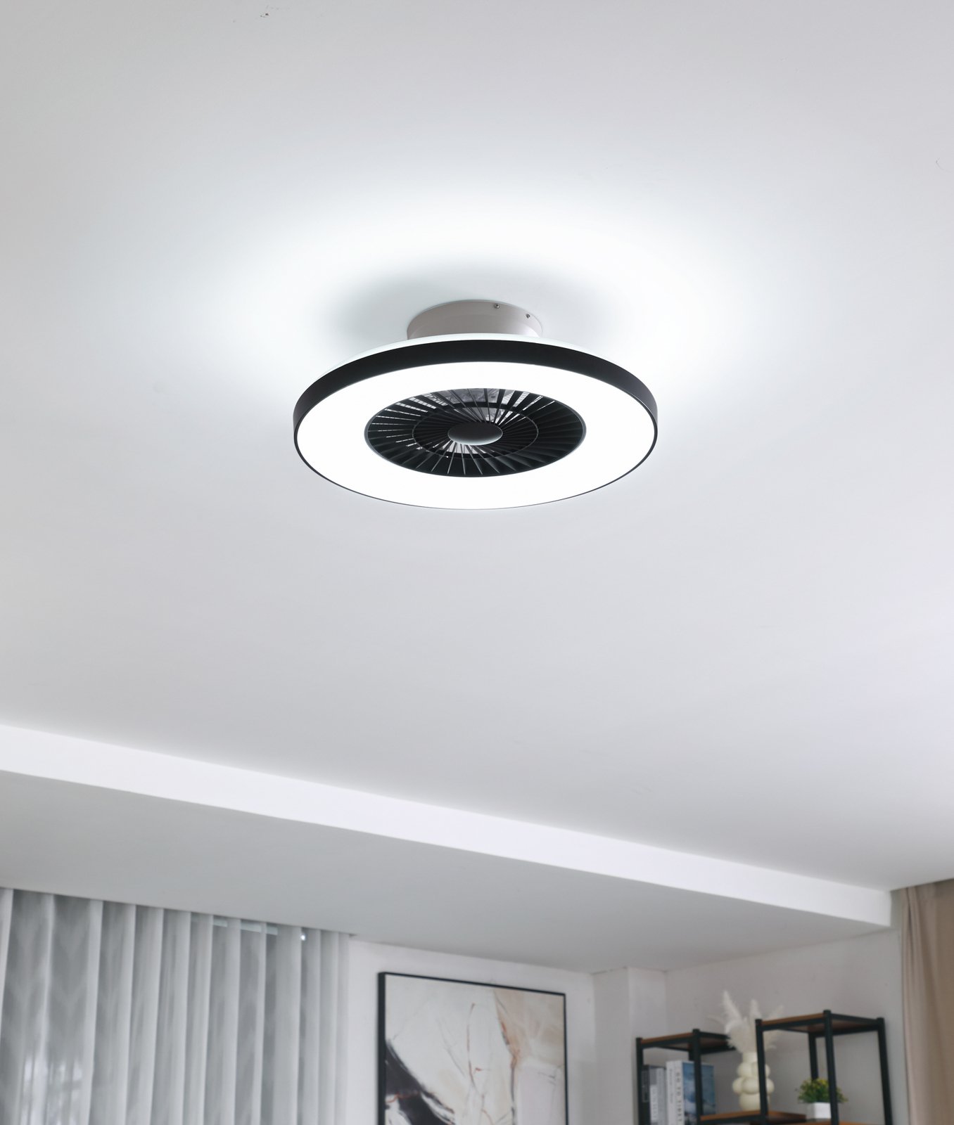 Paavo LED Smart Ceiling Fan Black - Lindby