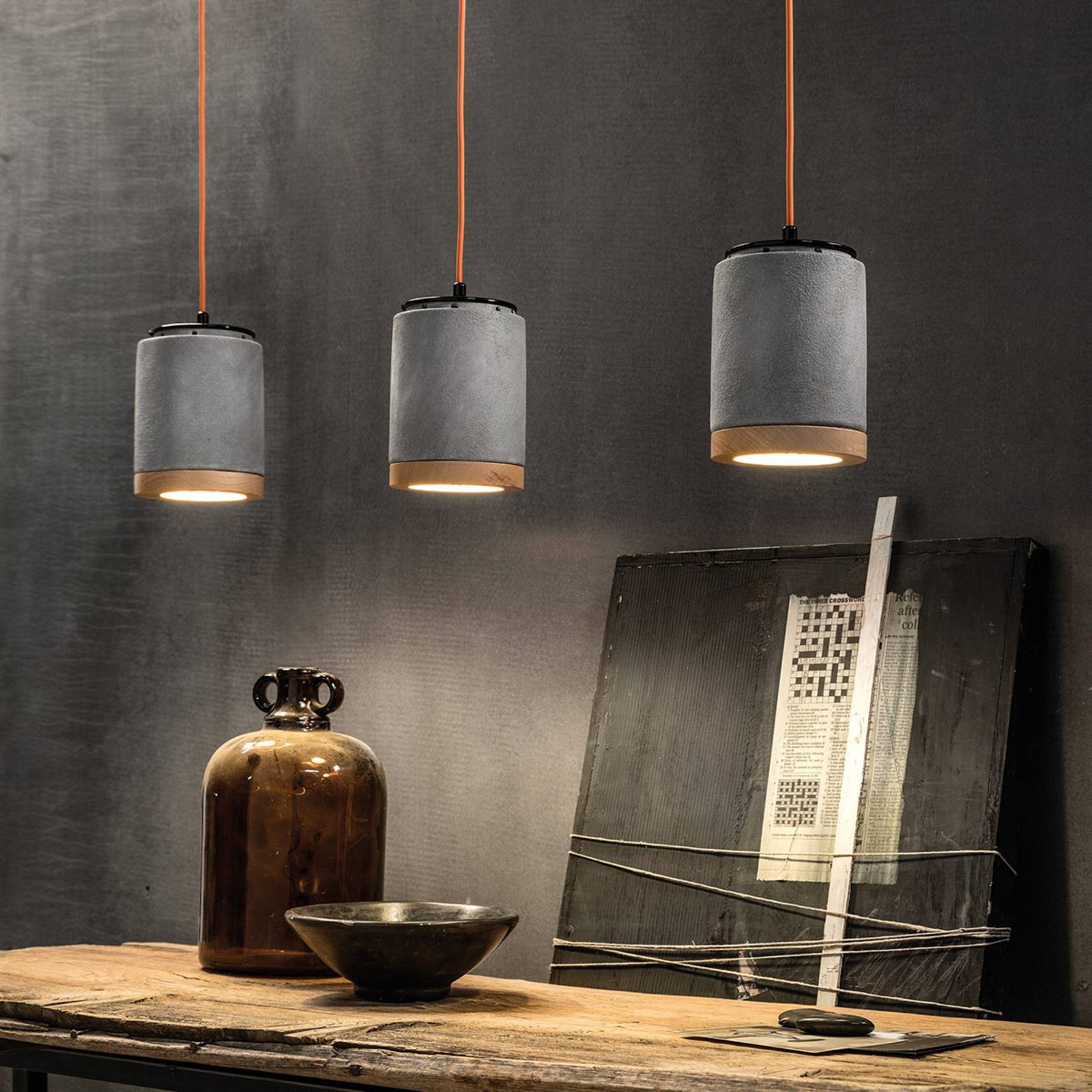 Lampa wisząca C988 w stylu skandynawskim z cementu