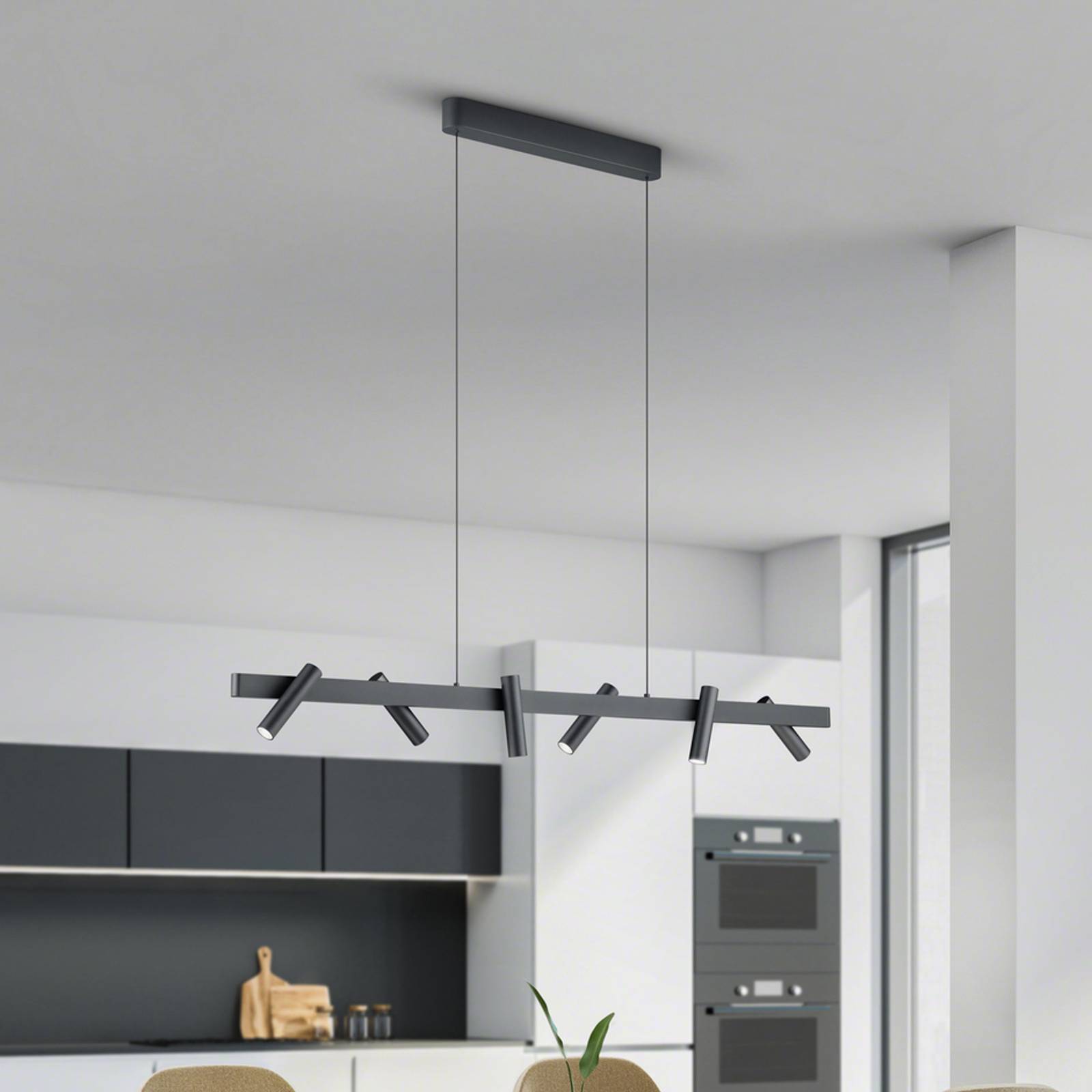 Helestra Coni suspension LED 6 spots noire