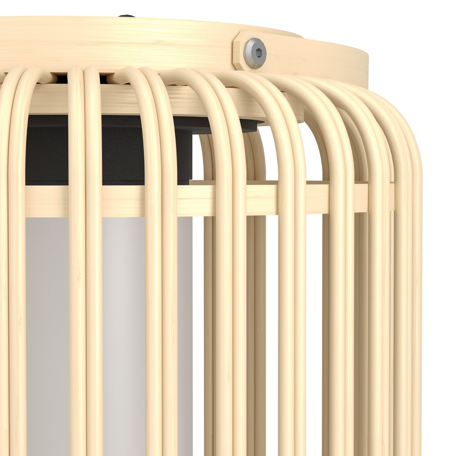 LED соларен фенер Marliano, светло дърво, дърво