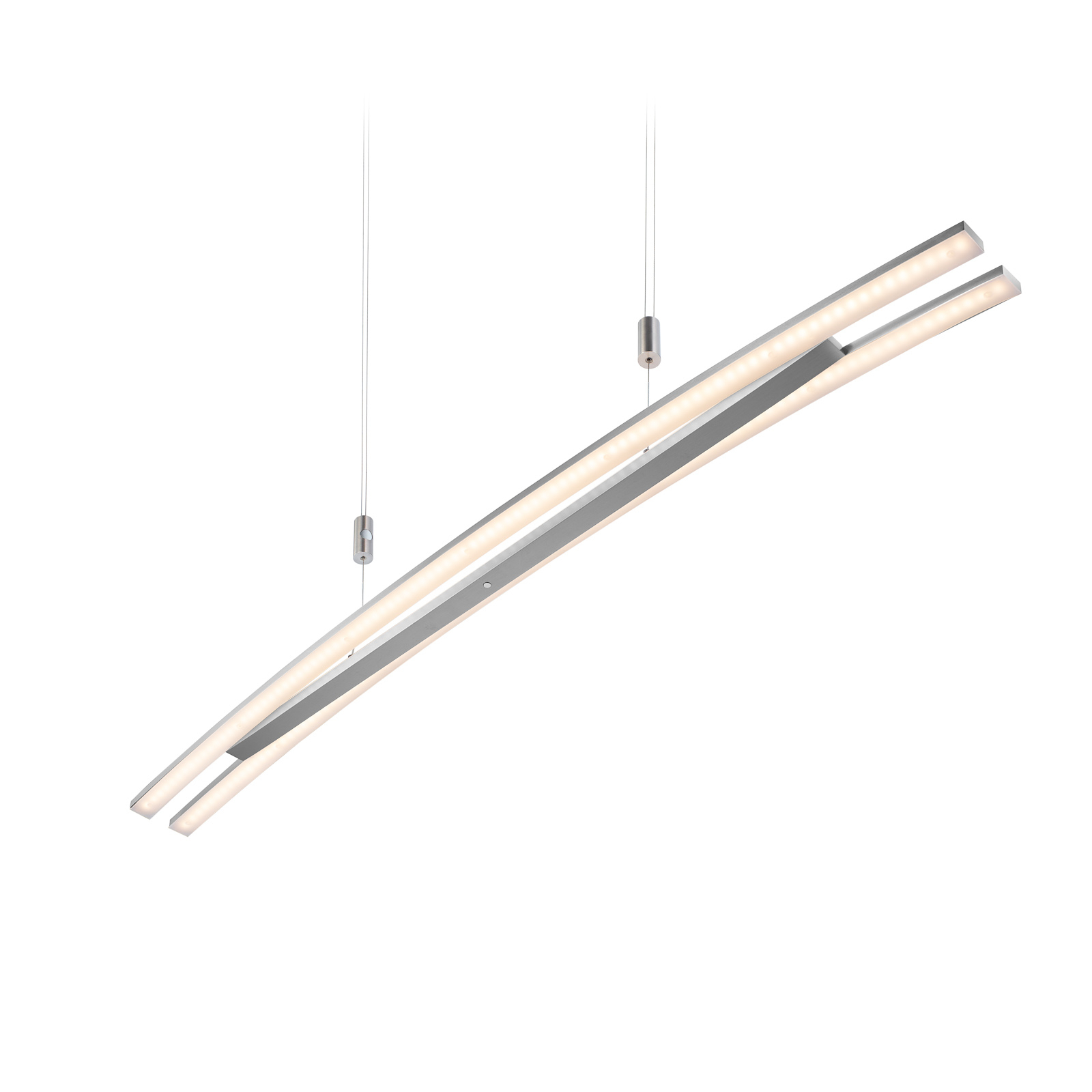 Sam LED linear pendant light, nickel