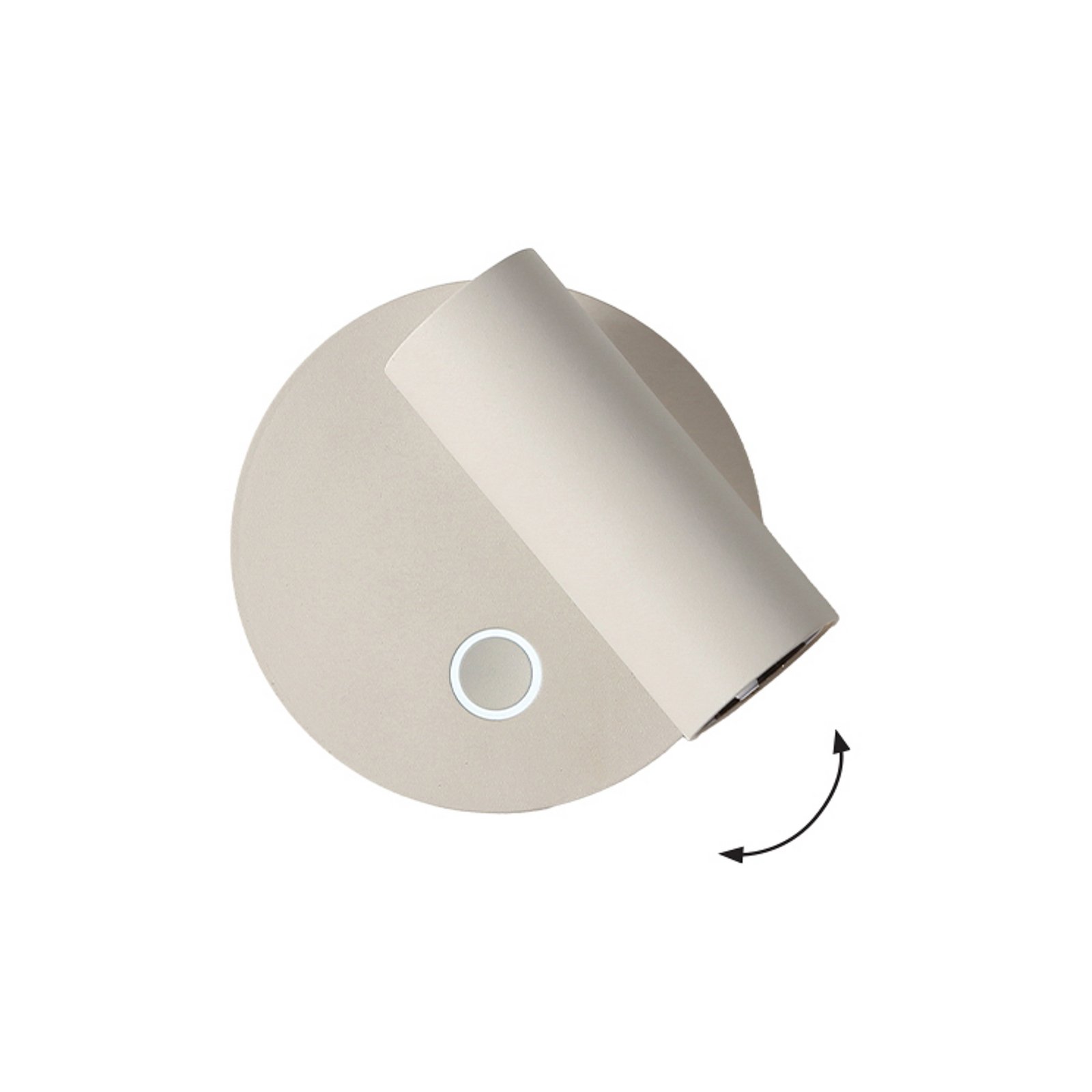 Applique murale LED Tara, blanche, Ø 9 cm, métal