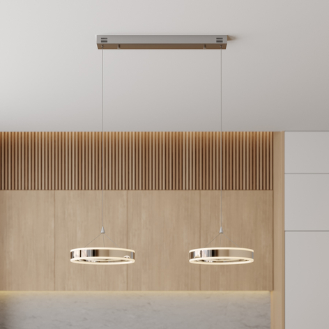 LED-pendellampe Lyani, 2 ringer side ved side