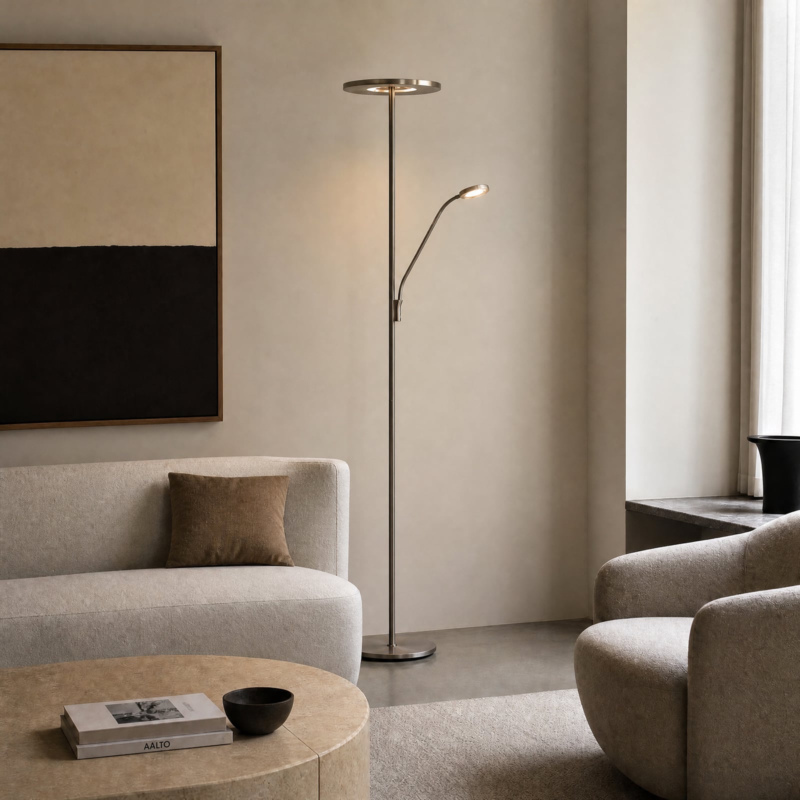 Raymond LED-golvlampa, läslampa, 180 cm, titanfärgad, metall, CCT – Lucande Raymond LED-golvlampa, läslampa, 180 cm, titanfärgad, metall, CCT – Lucande
