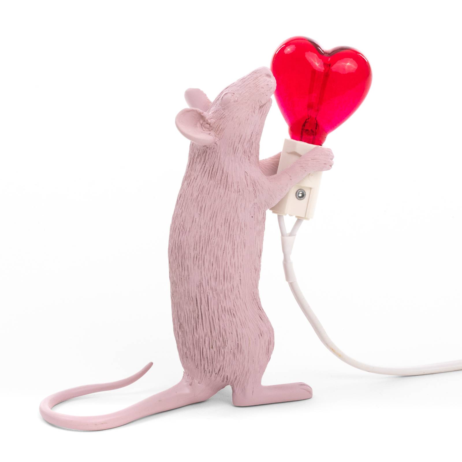 Lampa stołowa LED Mouse Lamp USB Valentine biała