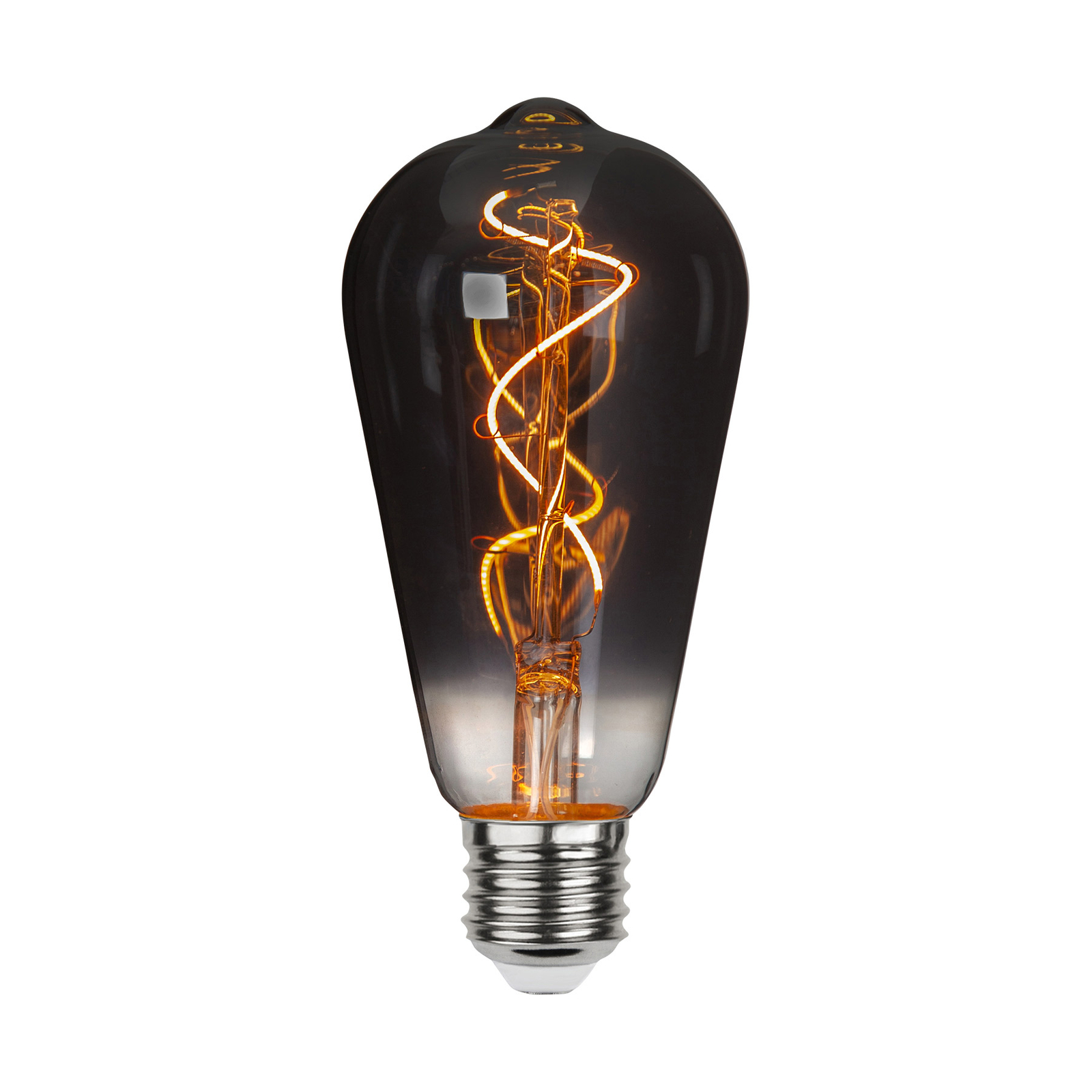 Filament LED bulb ST64 E27 3W 1,800K smoked glass