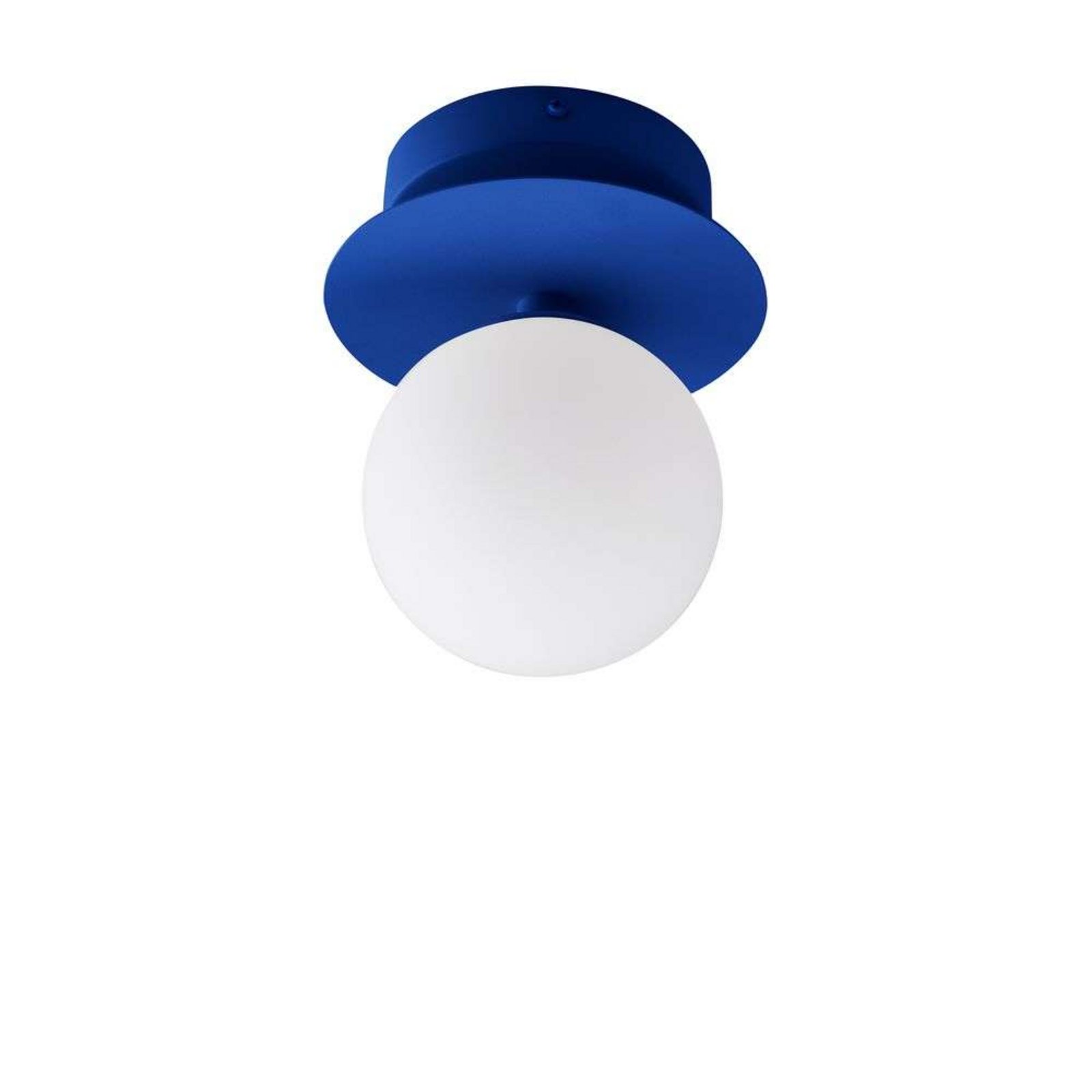 Candeeiro de teto Art Déco da Globes Lighting, IP44, azul/branco Candeeiro de teto Art Déco da Globes Lighting, IP44, azul/branco