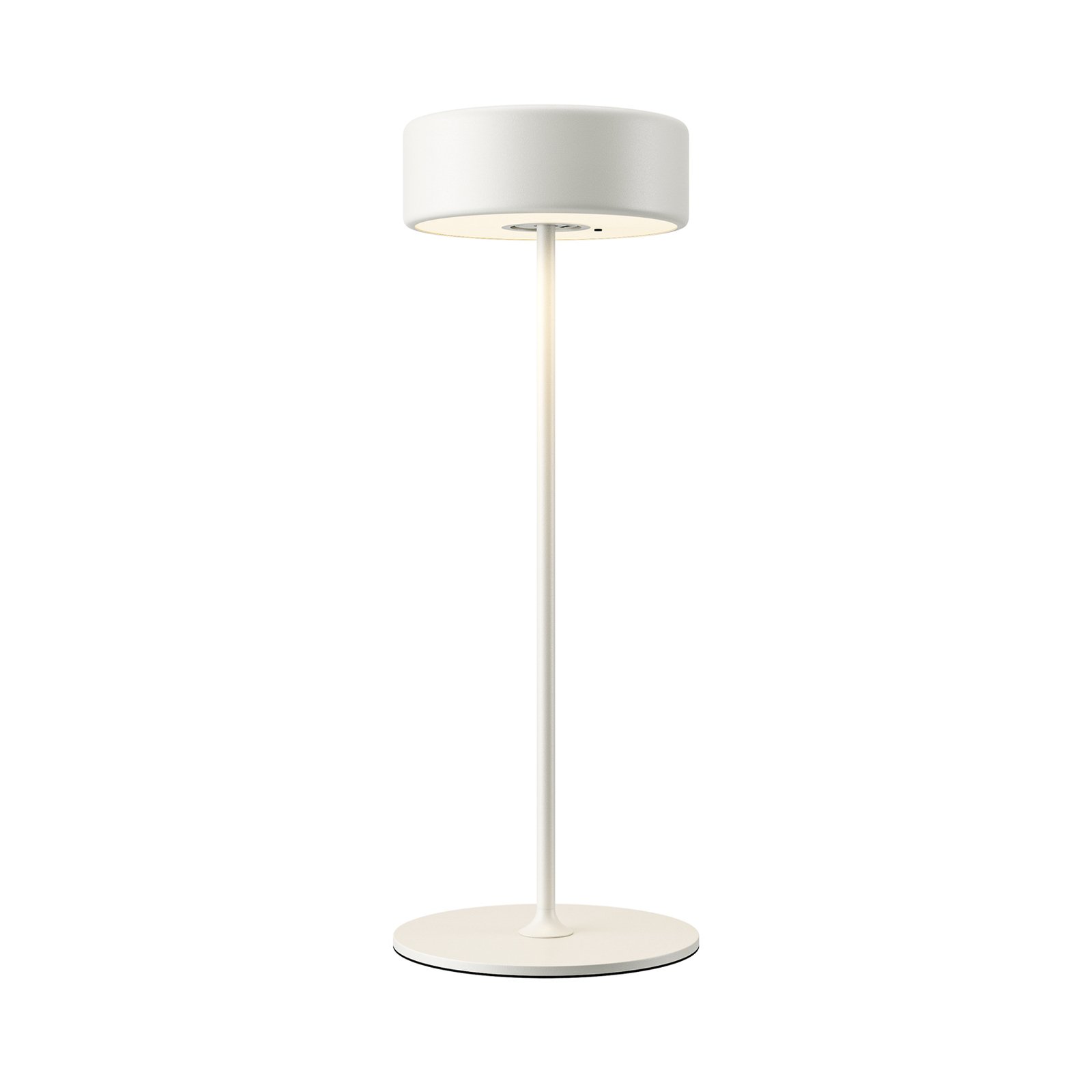 Maytoni genopladelig LED-bordlampe AI Collaboration, aluminium, hvid