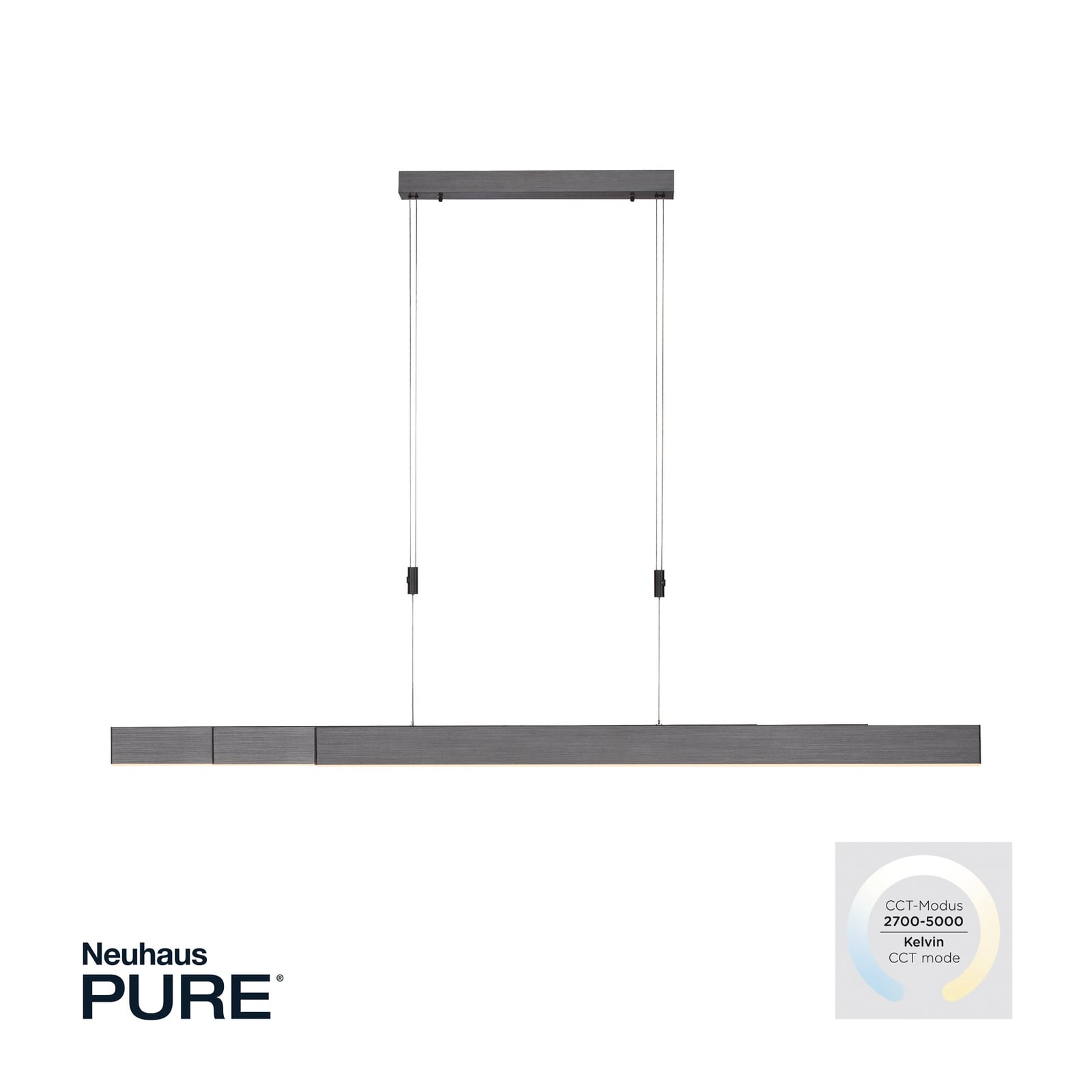 Moto LED-Hängeleuchte, platin, dimmbar, CCT - PURE Moto LED-Hängeleuchte, platin, dimmbar, CCT - PURE