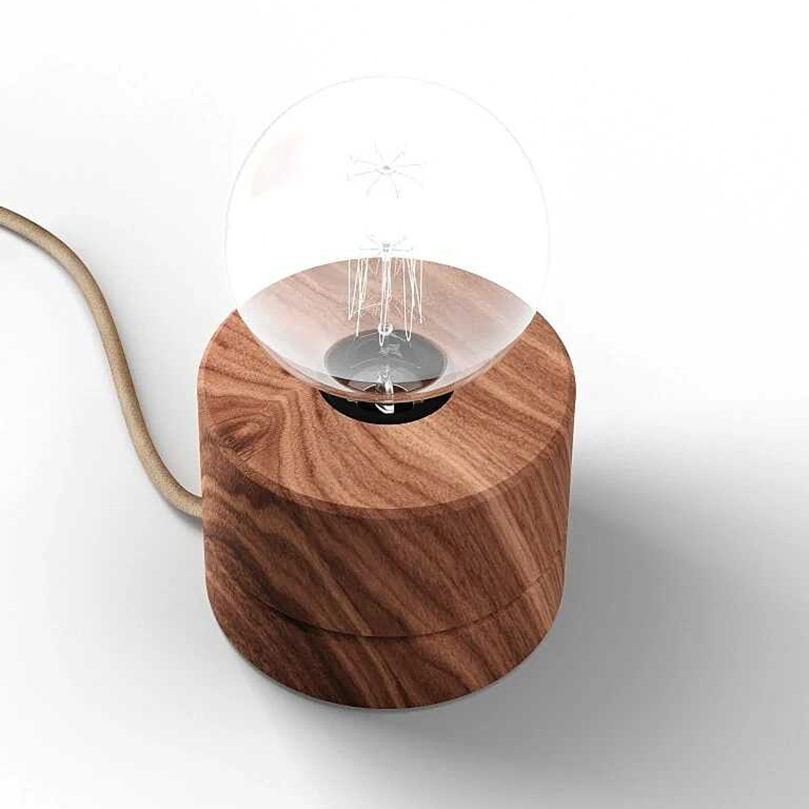 ALMUT 0239 stolní lampa, vegan, ořech/ořech