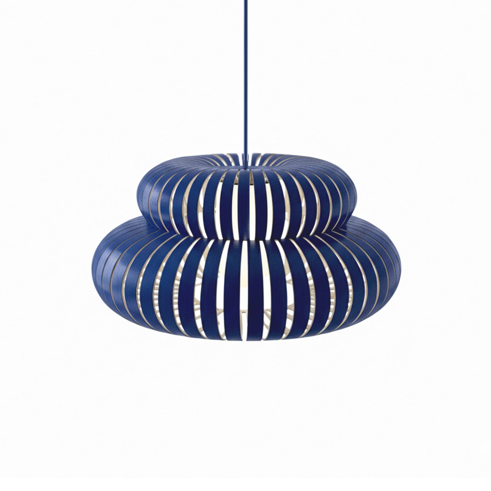 Żyrandol Lucande Slice, niebieski, metal, Ø 48 cm Żyrandol Lucande Slice, niebieski, metal, Ø 48 cm